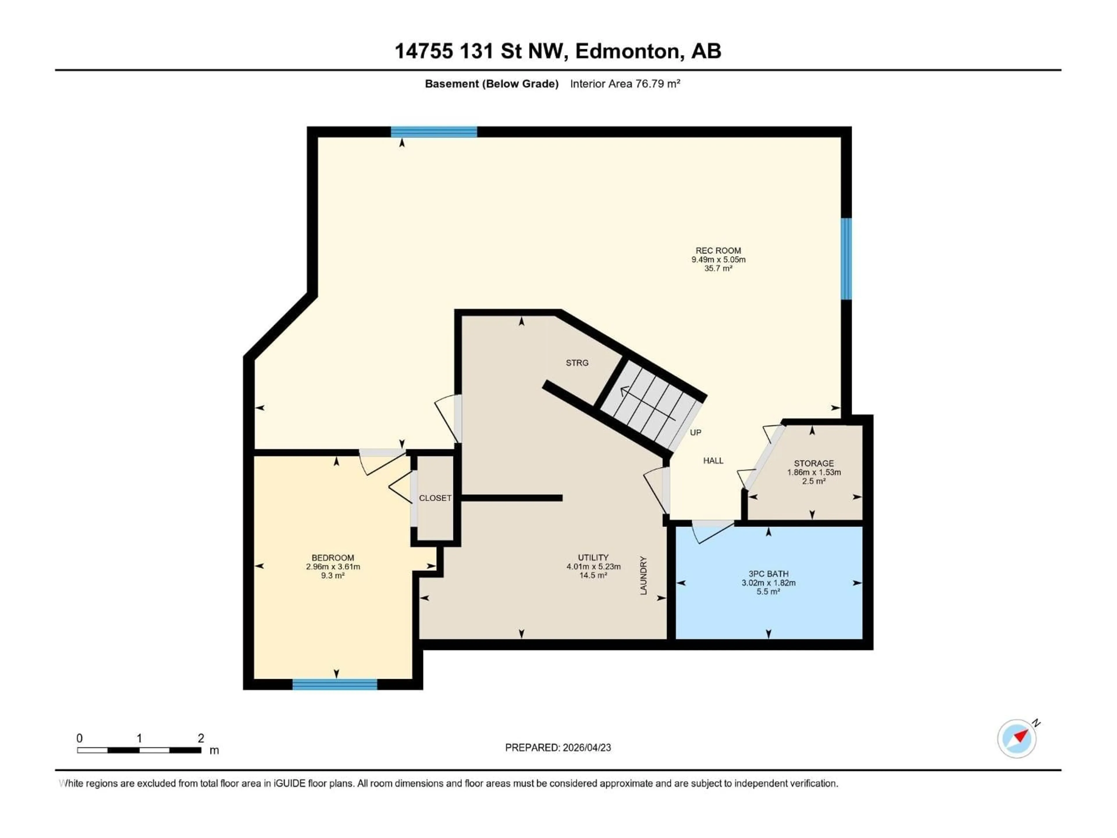Floor plan for 14755 131 ST, Edmonton Alberta T6V1J9