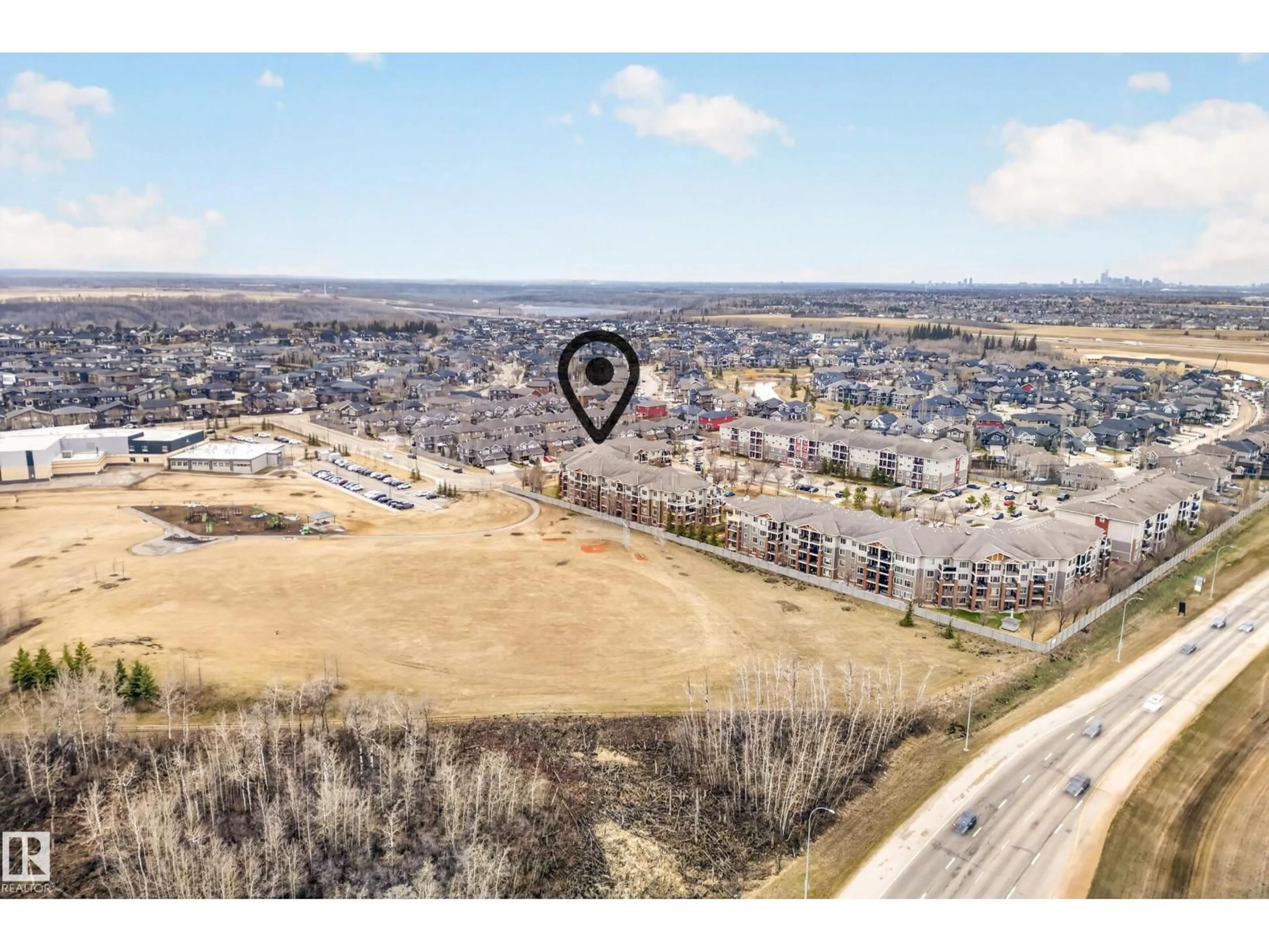 A pic from outside/outdoor area/front of a property/back of a property/a pic from drone, unknown for #310 - 3719 WHITELAW LN, Edmonton Alberta T6W2C3