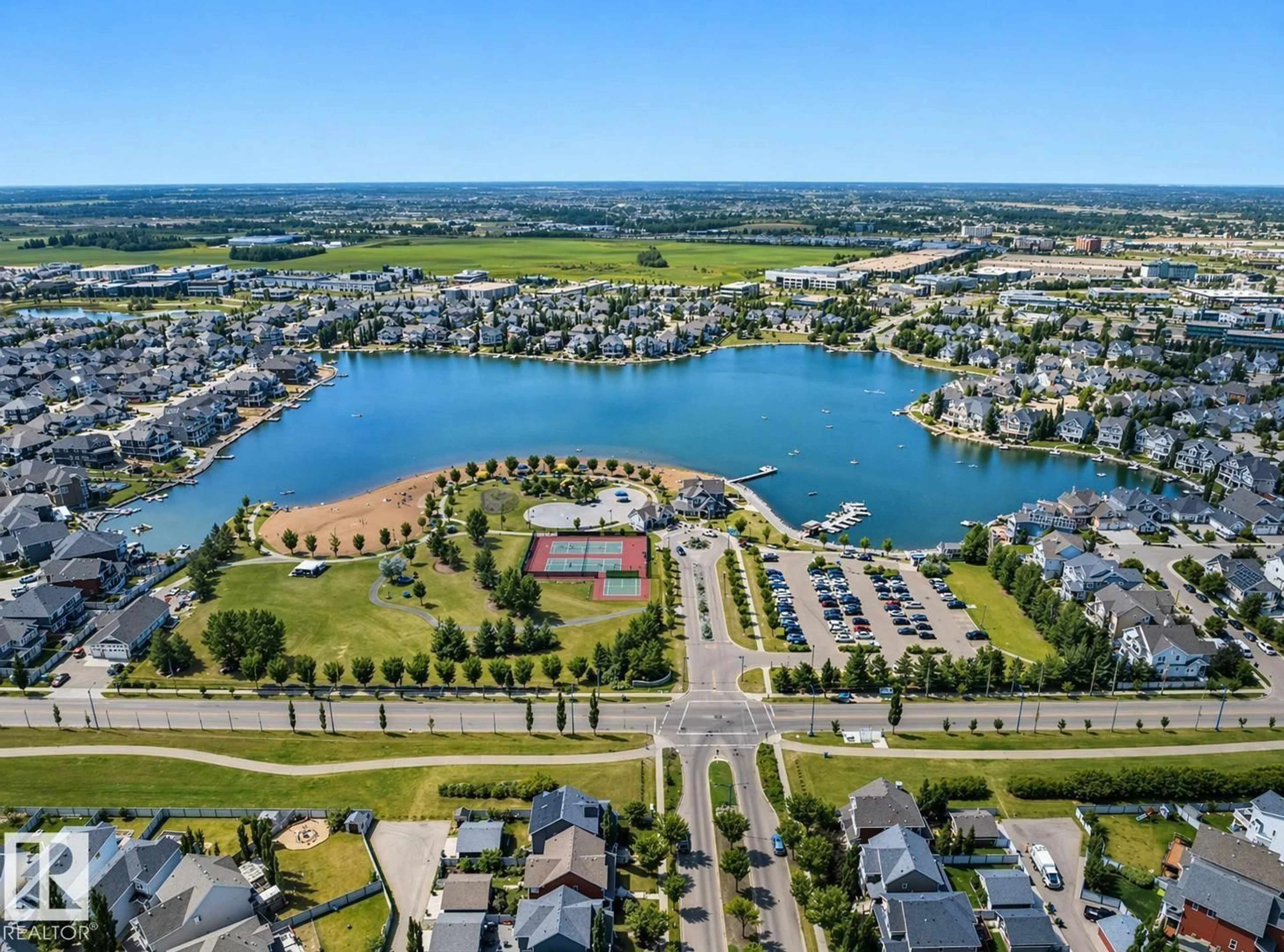 A pic from outside/outdoor area/front of a property/back of a property/a pic from drone, water/lake/river/ocean view for 2329 82 ST, Edmonton Alberta T6X2J7
