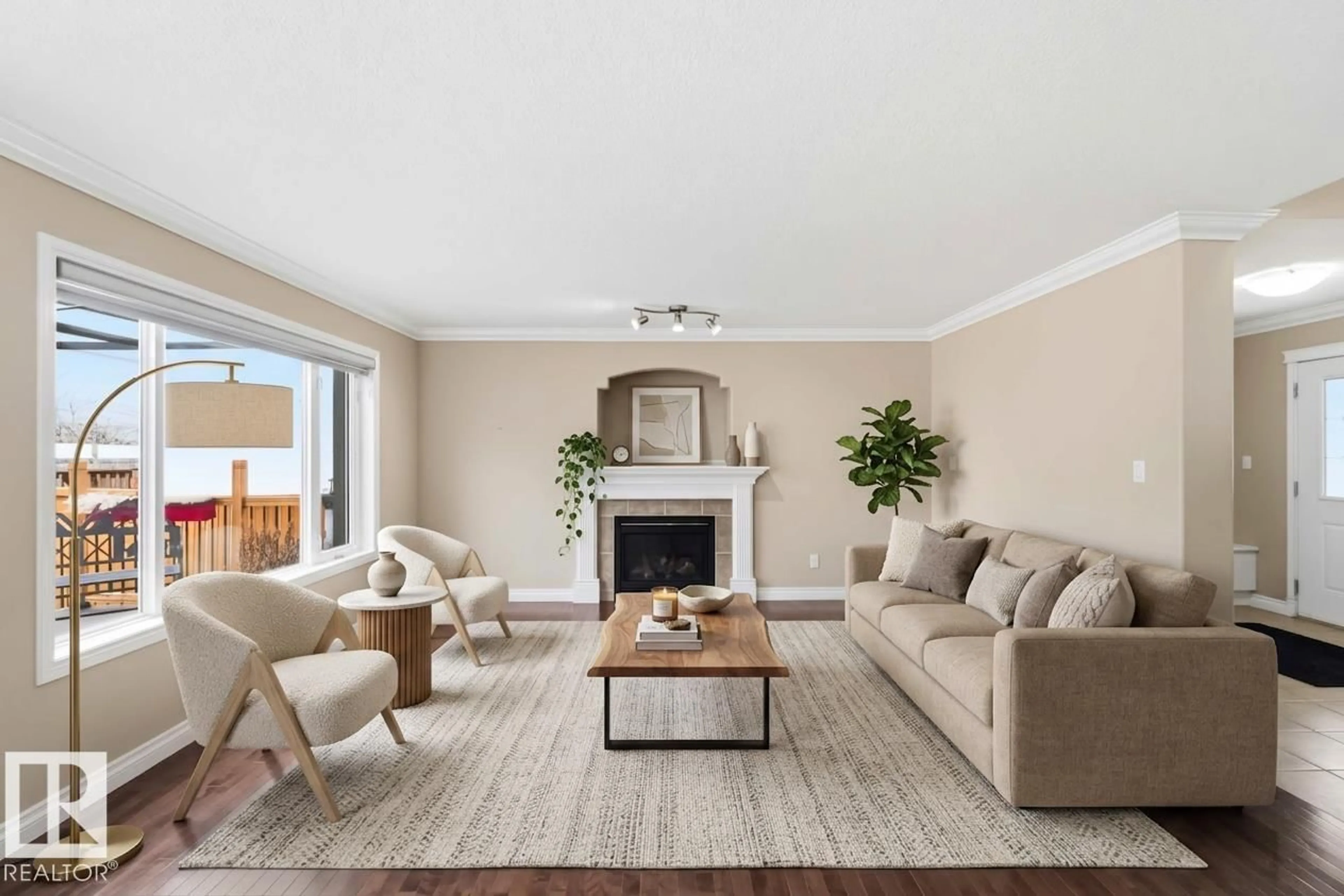 Living room with furniture, unknown for 16412 60 ST, Edmonton Alberta T5Y0G4