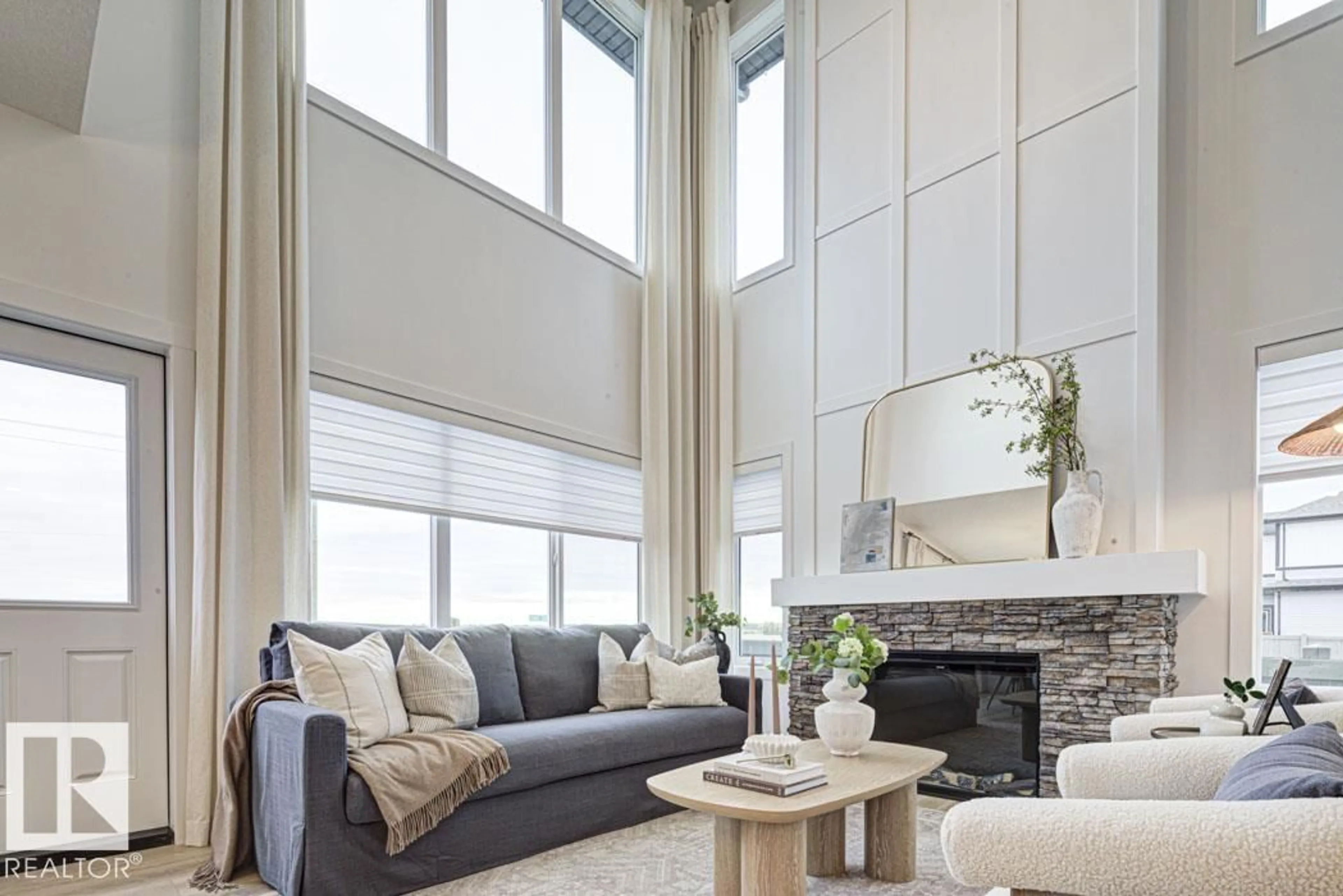 Living room with furniture, unknown for NW - 20739 40 AV, Edmonton Alberta T6M3G1