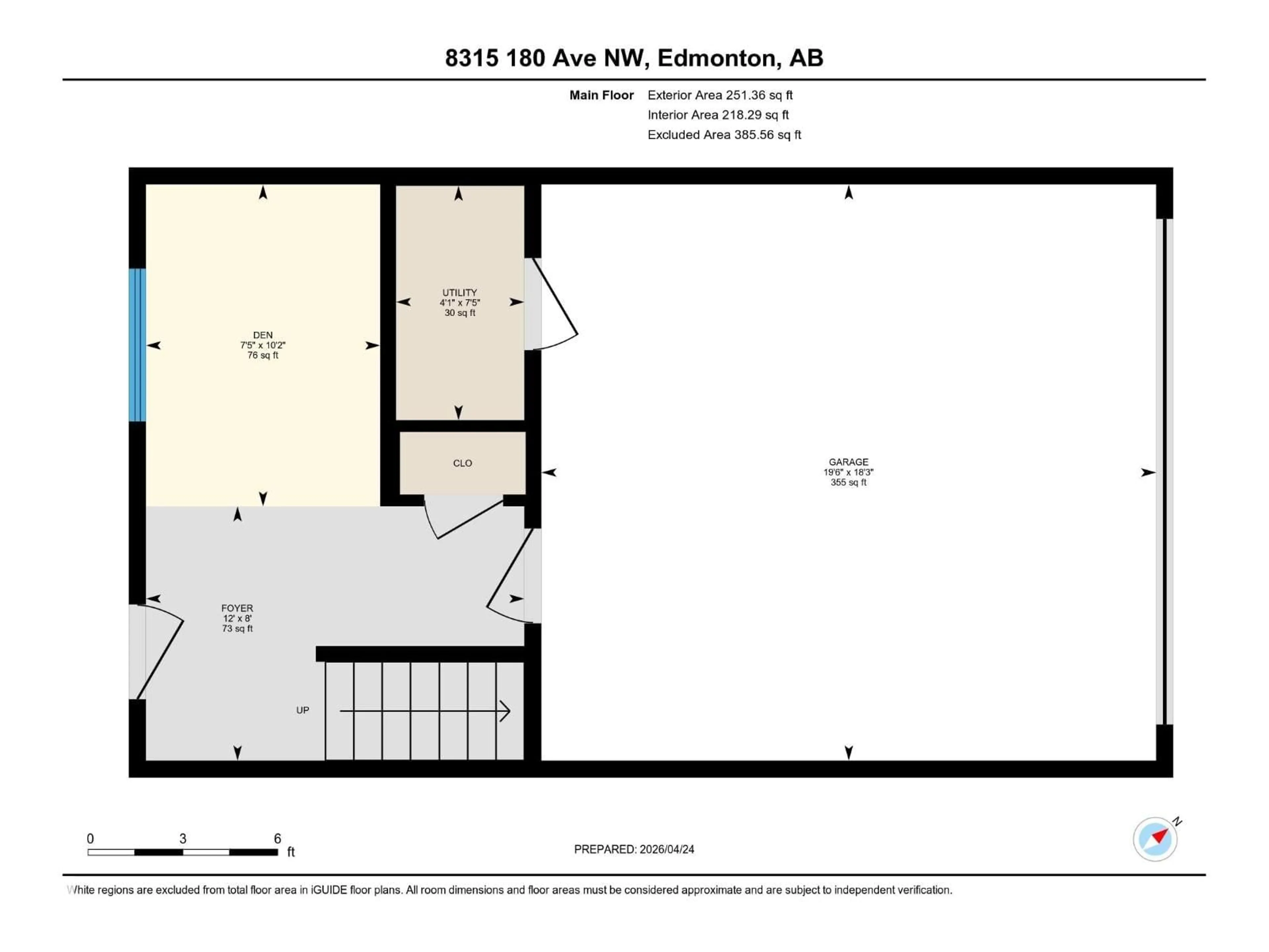 Floor plan for 96 8315 180 AV, Edmonton Alberta T5Z0J2