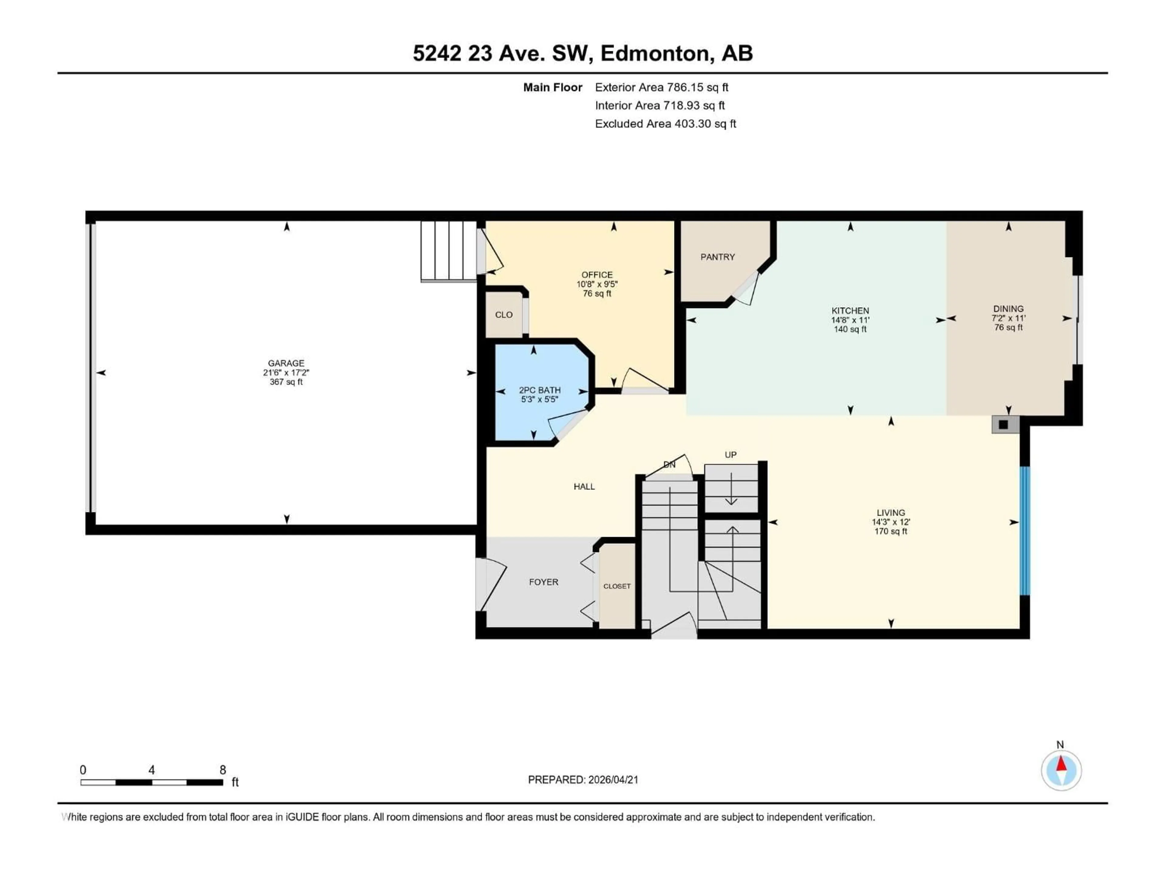 Floor plan for 5242 23 AV, Edmonton Alberta T6X2X3