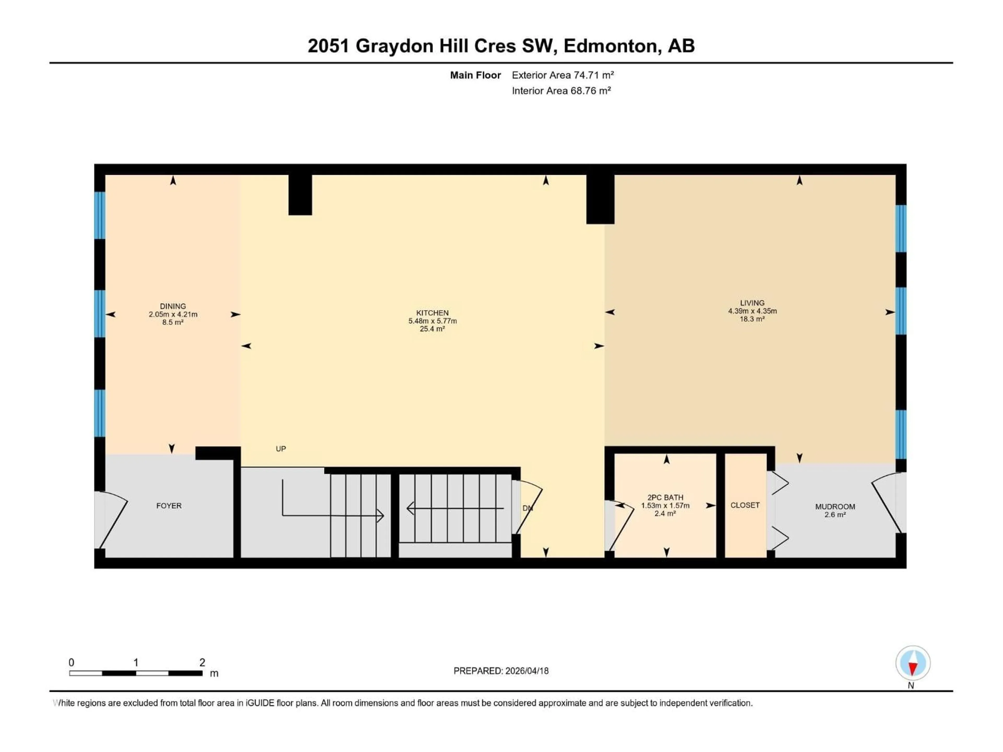 Floor plan for 2051 GRAYDON HILL CR, Edmonton Alberta T6W4C5