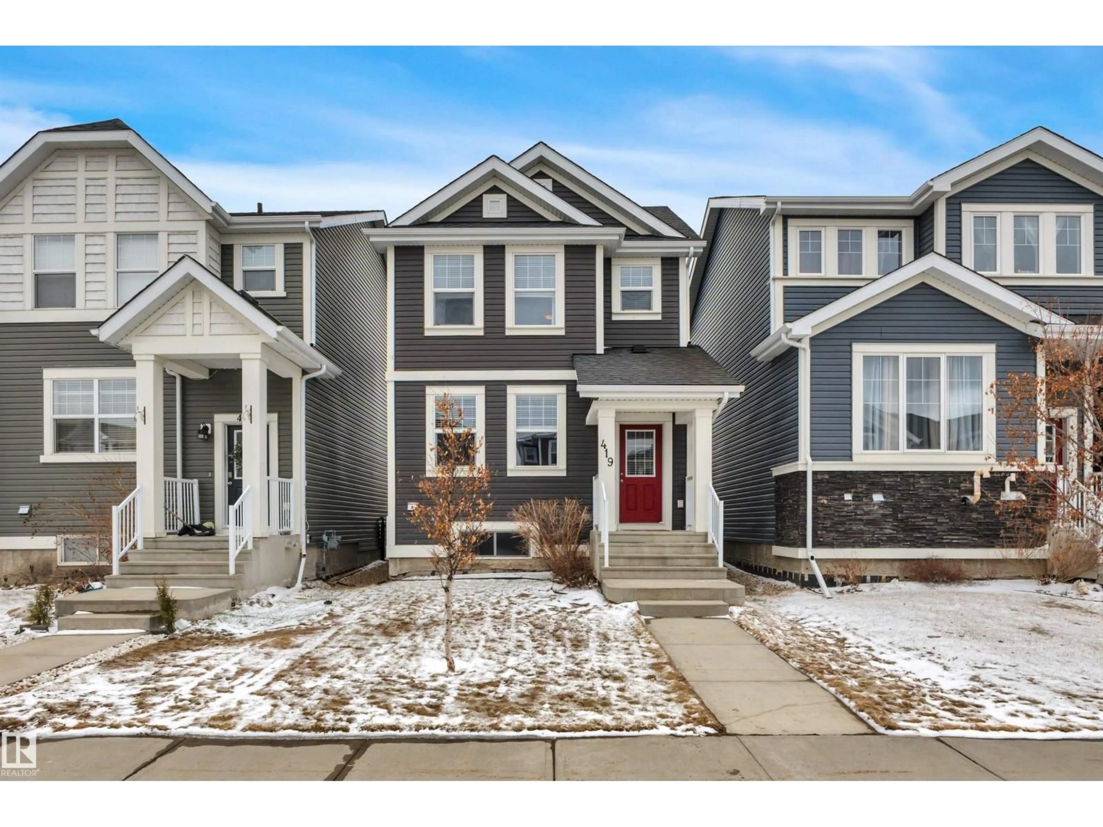 Home with vinyl exterior material, street for 419 SIMPKINS LI, Leduc Alberta T9E1B8