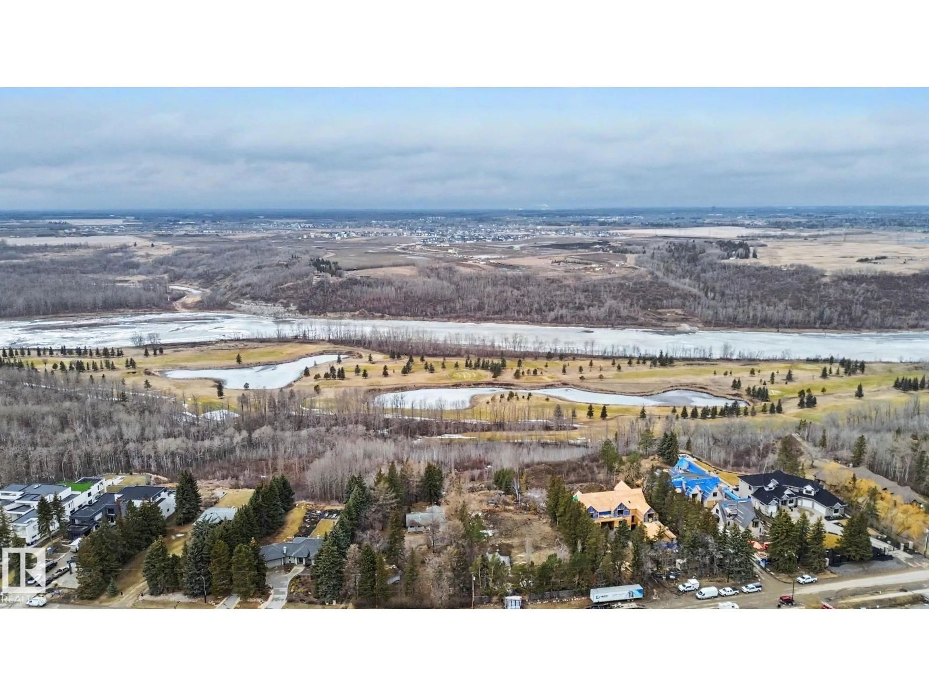 A pic from outside/outdoor area/front of a property/back of a property/a pic from drone, water/lake/river/ocean view for #330 - 390 WINDERMERE RD, Edmonton Alberta T6W0R1