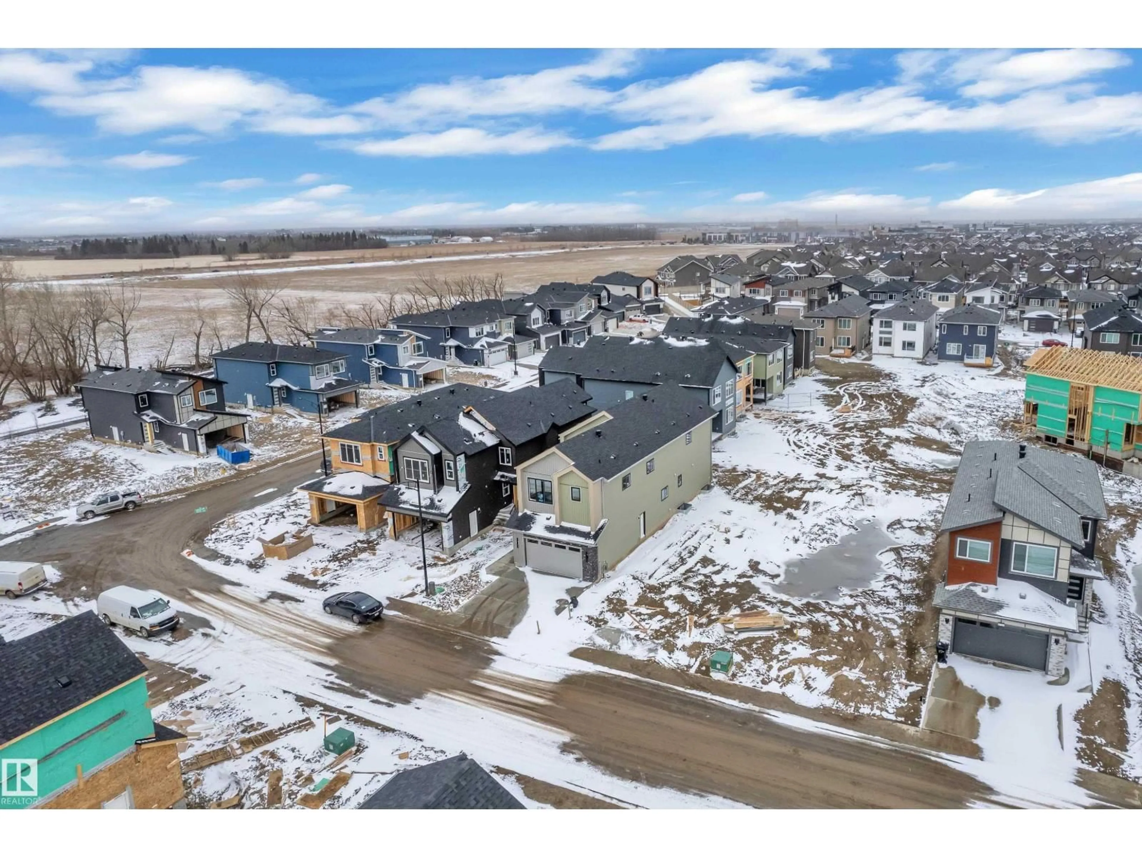 A pic from outside/outdoor area/front of a property/back of a property/a pic from drone, unknown for 8790 MAYDAY LN, Edmonton Alberta T6X3L2