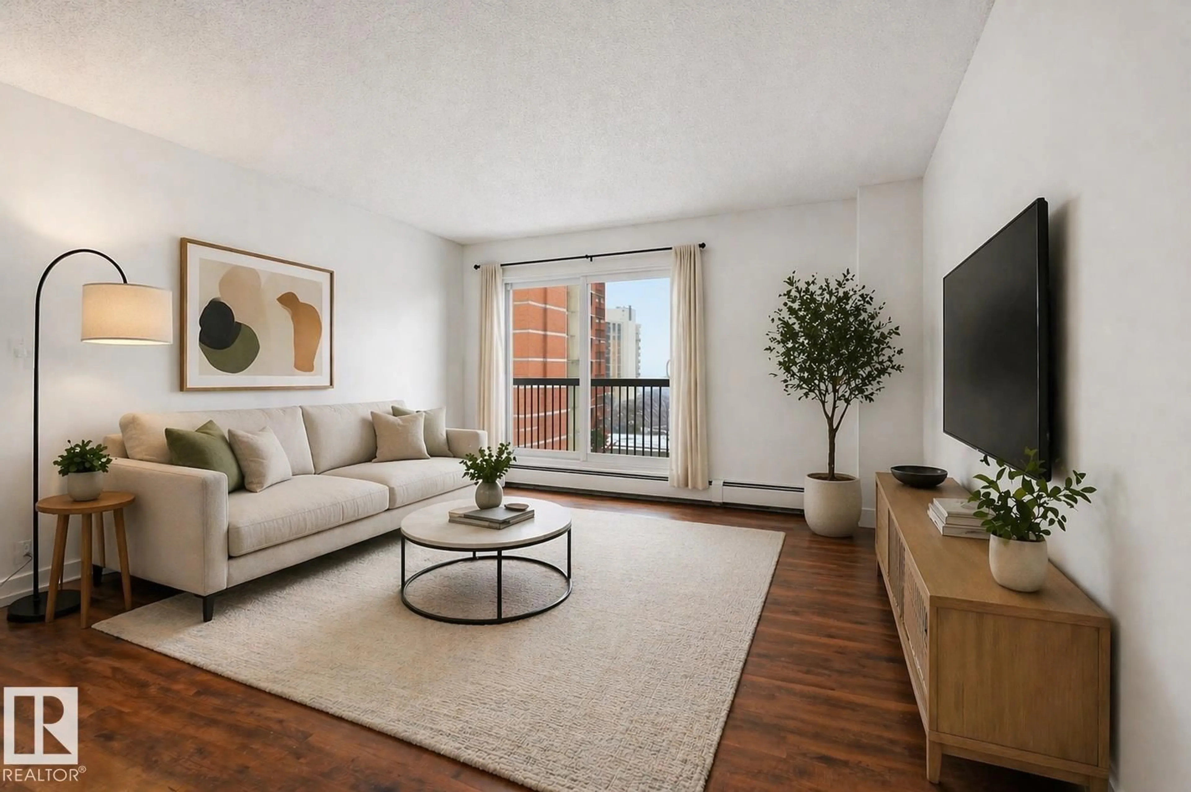 Living room with furniture, unknown for #1003 - 9929 113 ST, Edmonton Alberta T5K2N9