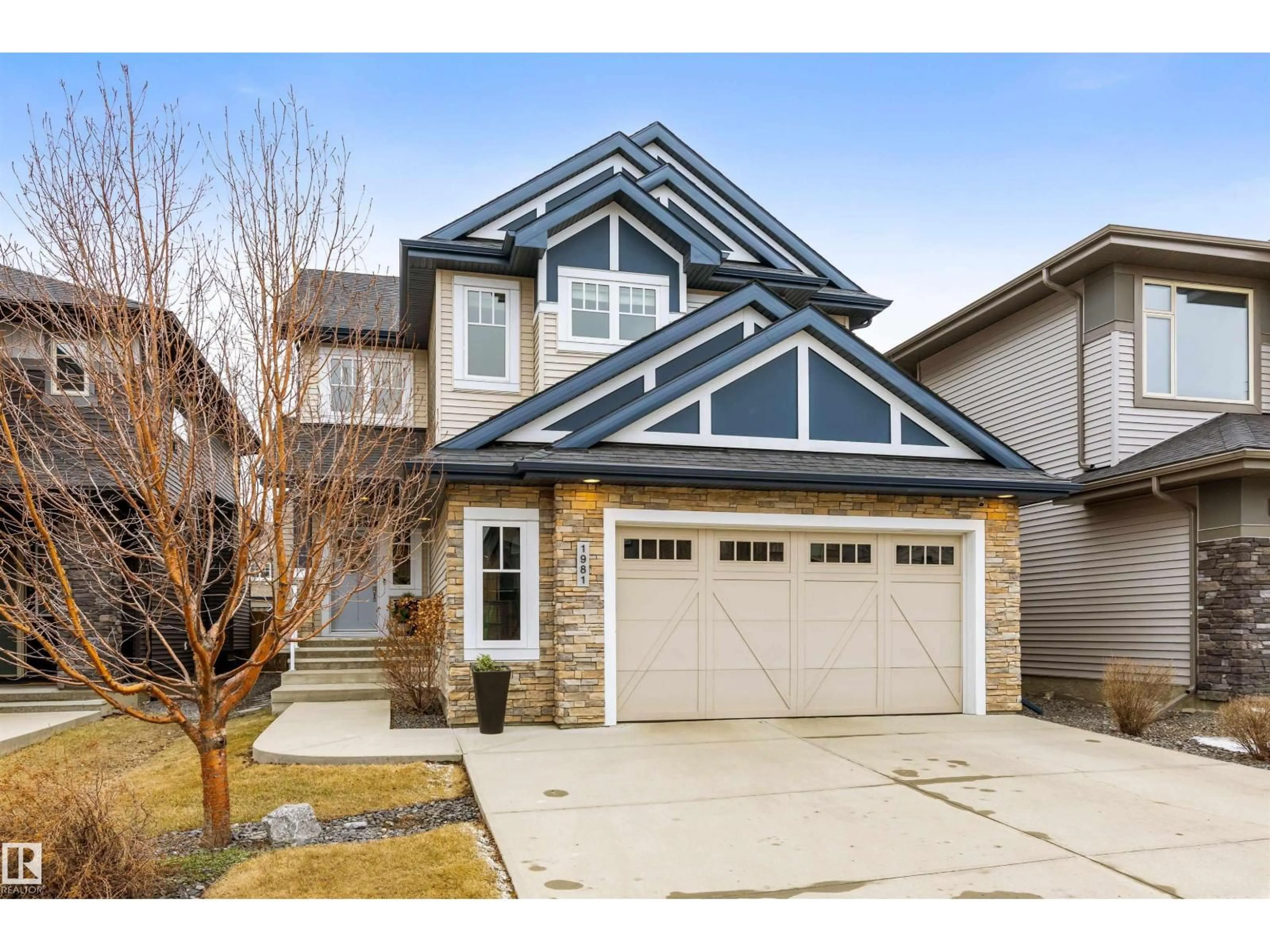 Home with vinyl exterior material, street for LI SW - 1981 AINSLIE LINK, Edmonton Alberta T6W2M1