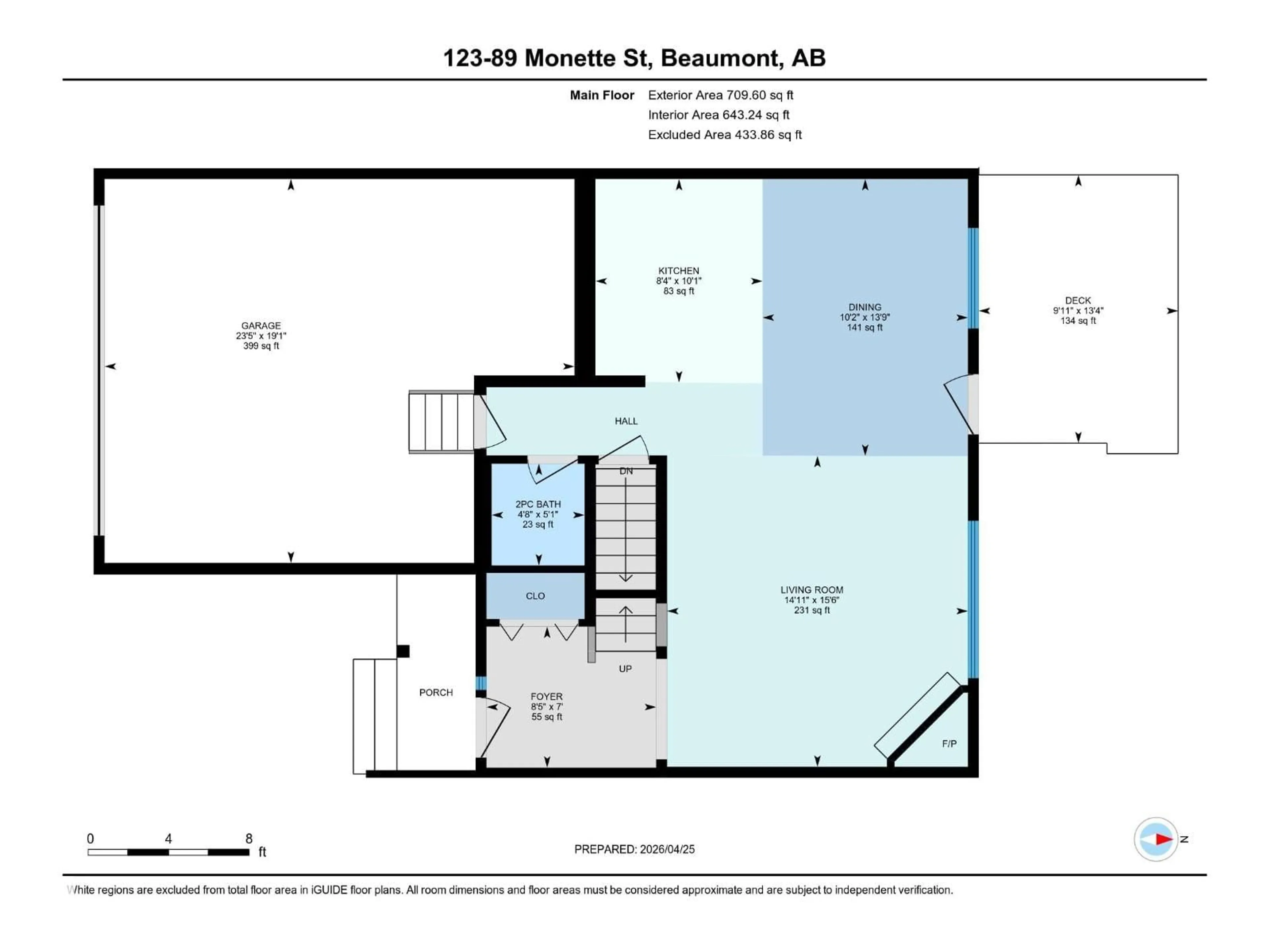 Floor plan for 123 89 RUE MONETTE, Beaumont Alberta T4X1T7