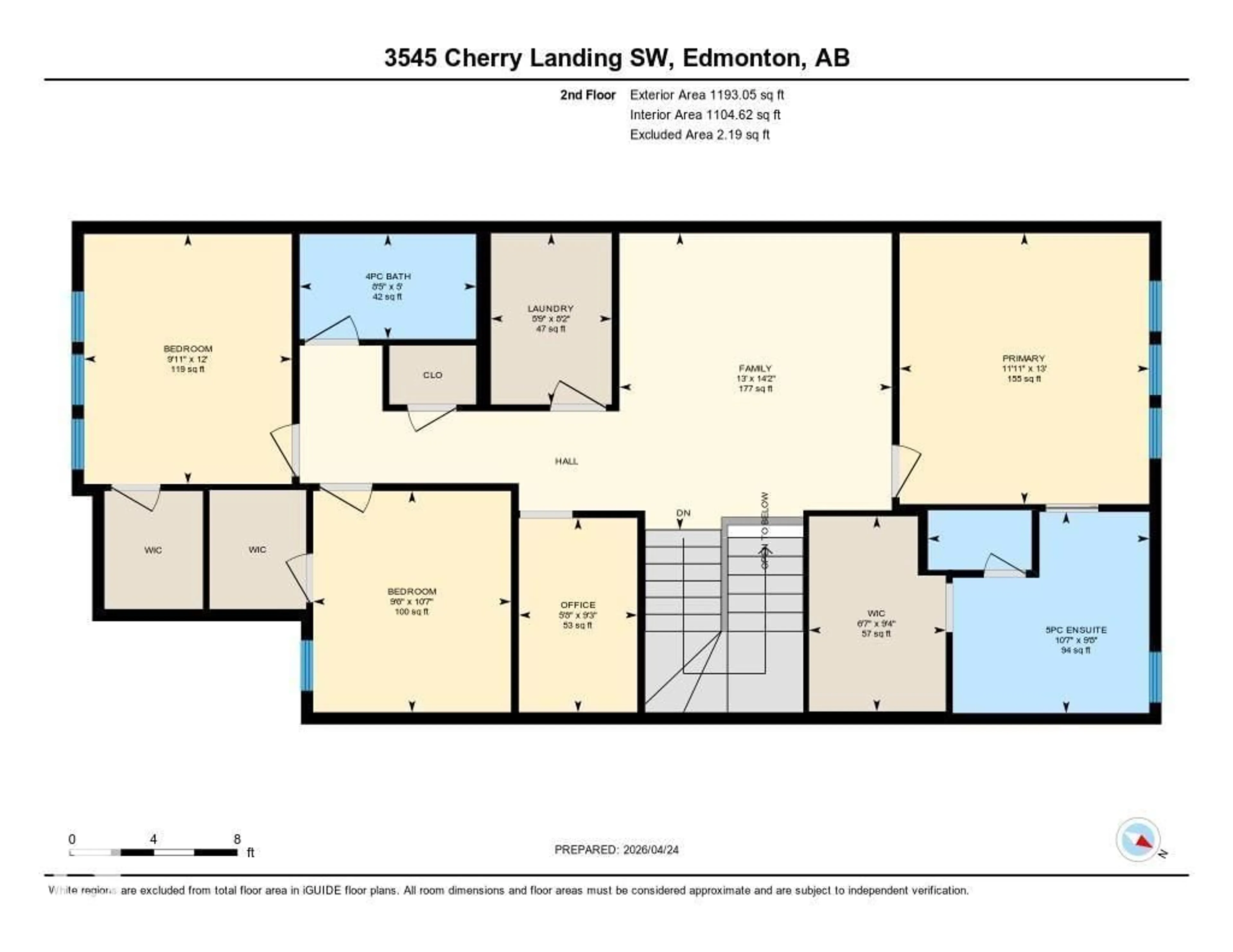 Floor plan for 3545 CHERRY LANDING LD, Edmonton Alberta T6X2B5