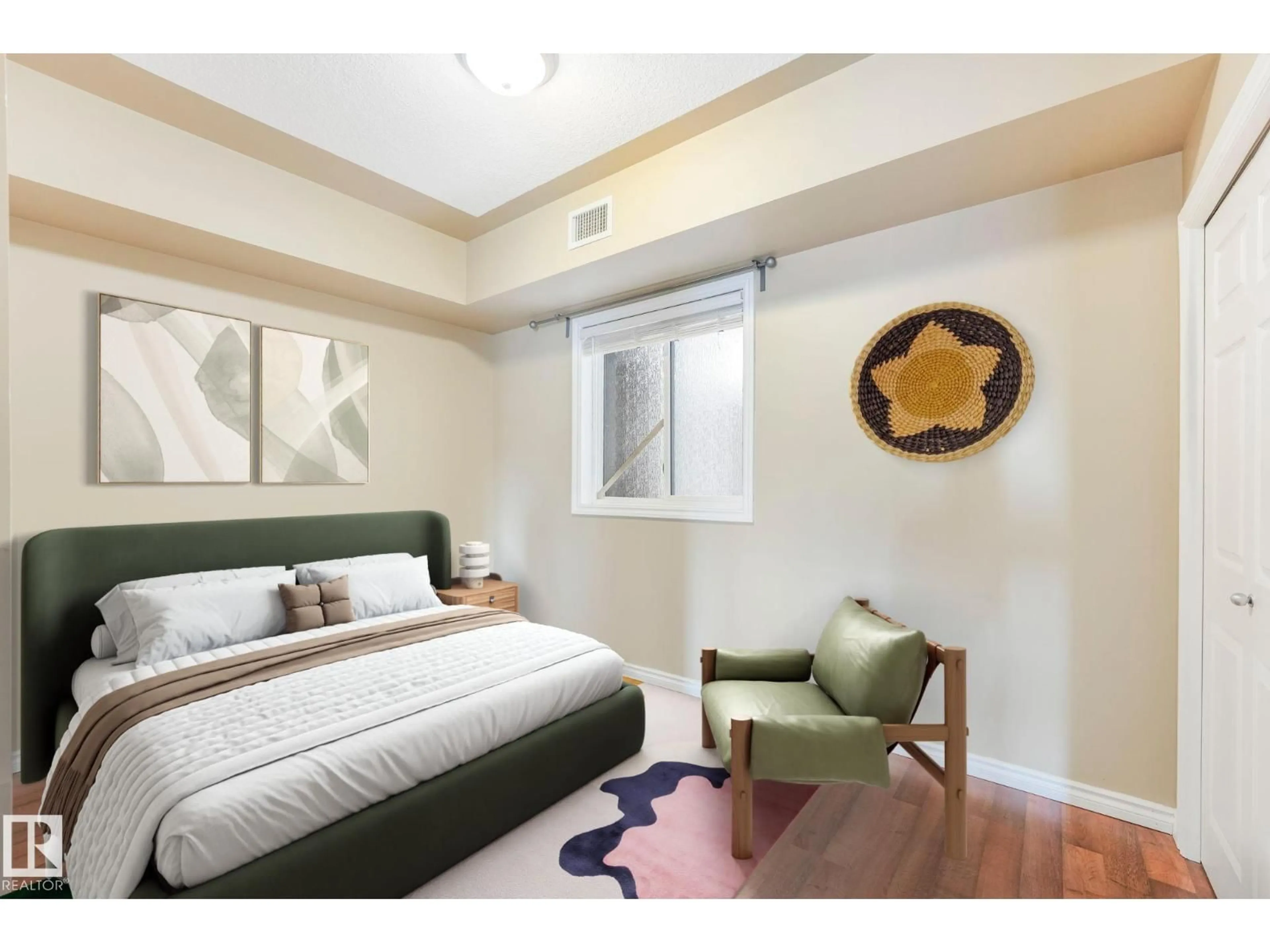 Bedroom with bed, unknown for #310 - 10606 102 AV, Edmonton Alberta T5J5E9