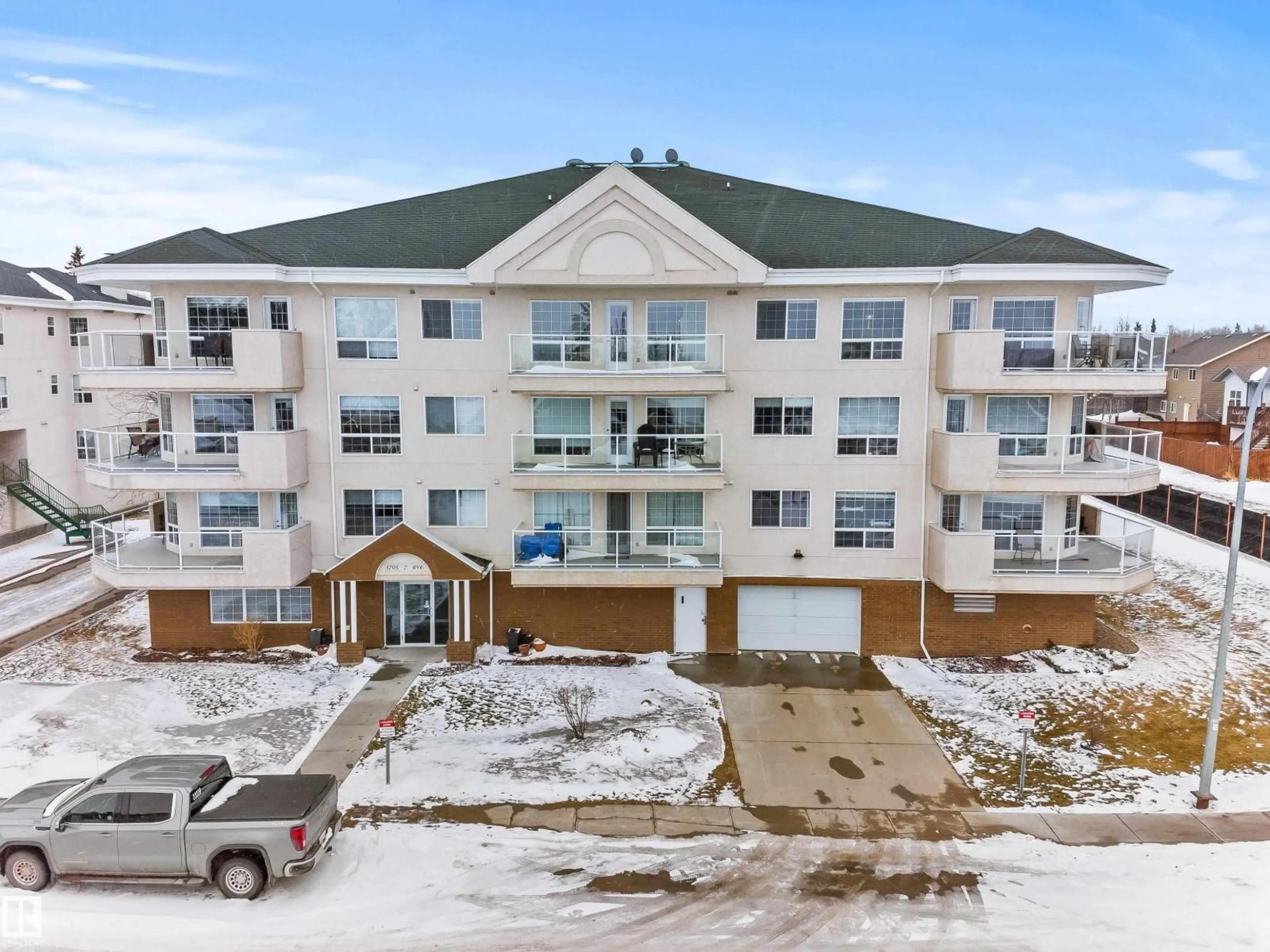 A pic from outside/outdoor area/front of a property/back of a property/a pic from drone, building for 106 - 1705 7 AV, Cold Lake Alberta T9M0A6