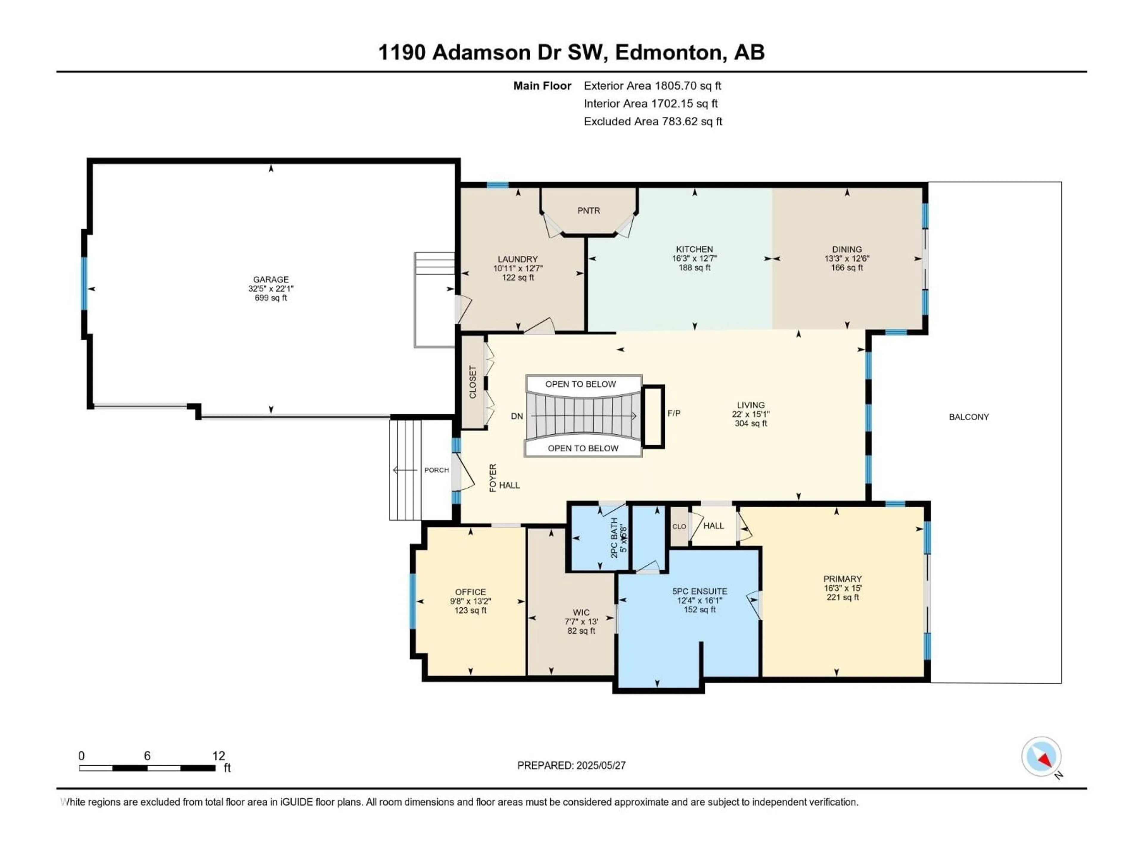 Floor plan for 1190 ADAMSON DR, Edmonton Alberta T6W0V4