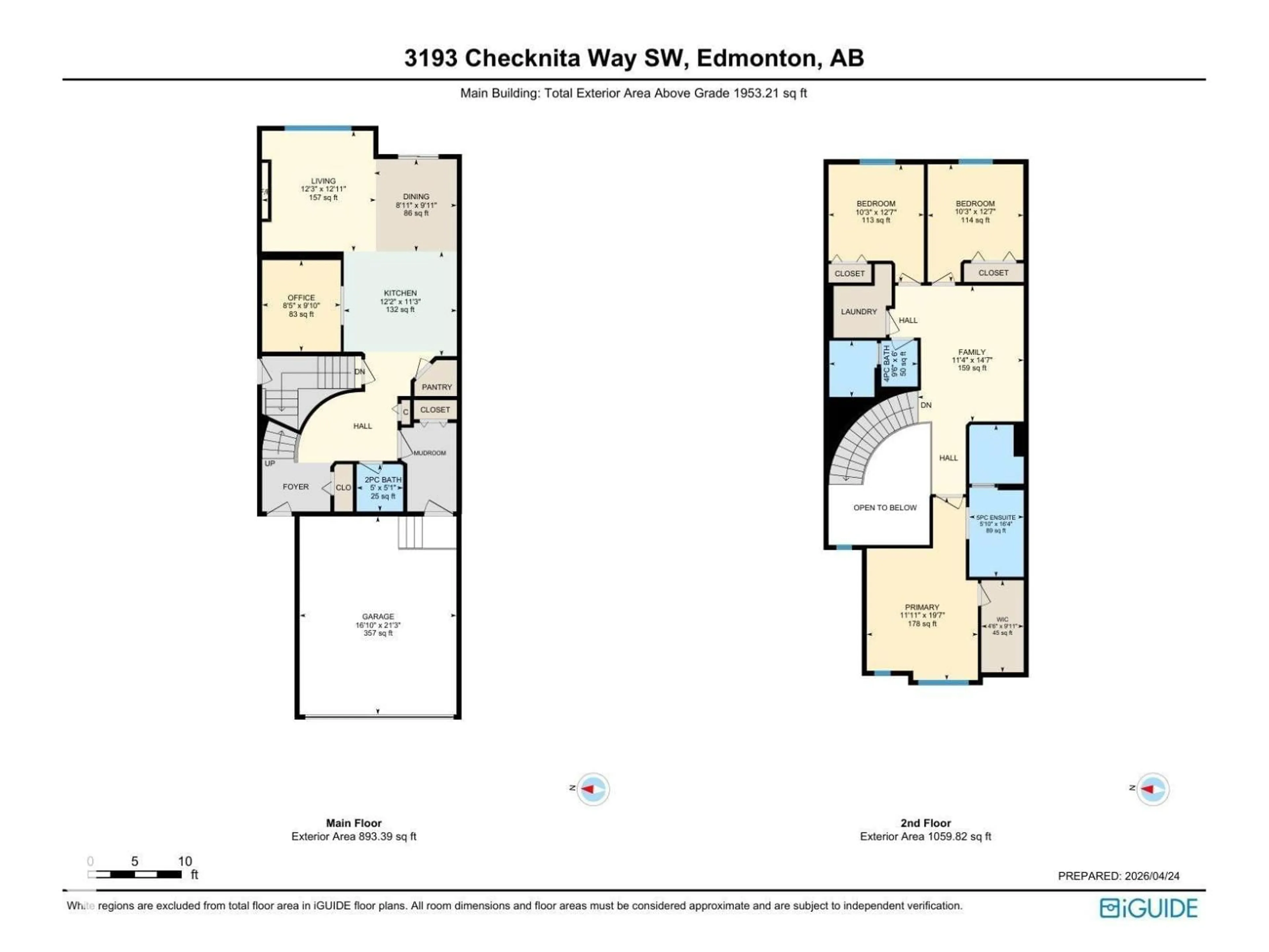 Floor plan for 3193 CHECKNITA WY, Edmonton Alberta T6W4W7