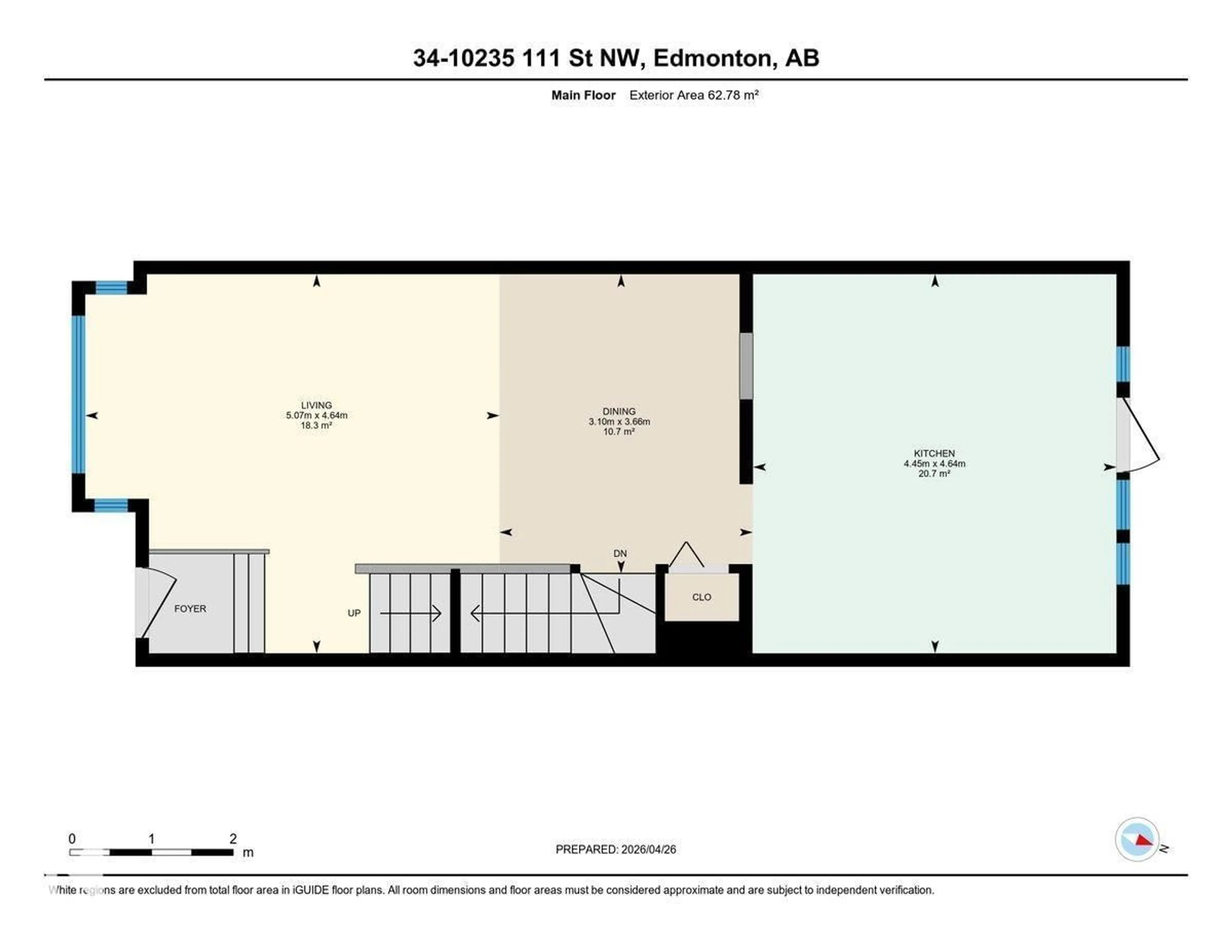 Floor plan for #34 - 10235 111 ST, Edmonton Alberta T5K2V5