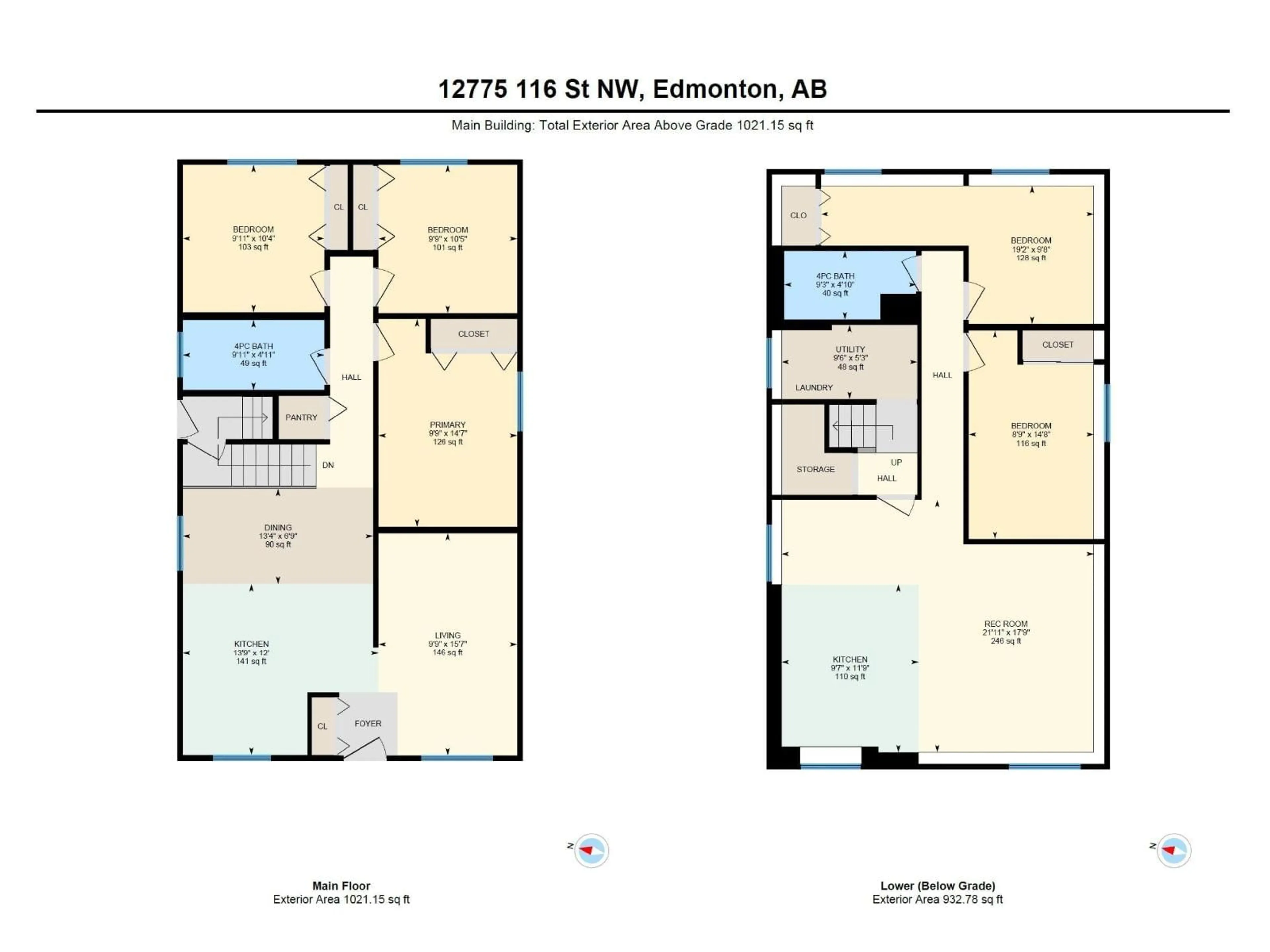 Floor plan for 12775 116 ST, Edmonton Alberta T5E5H1