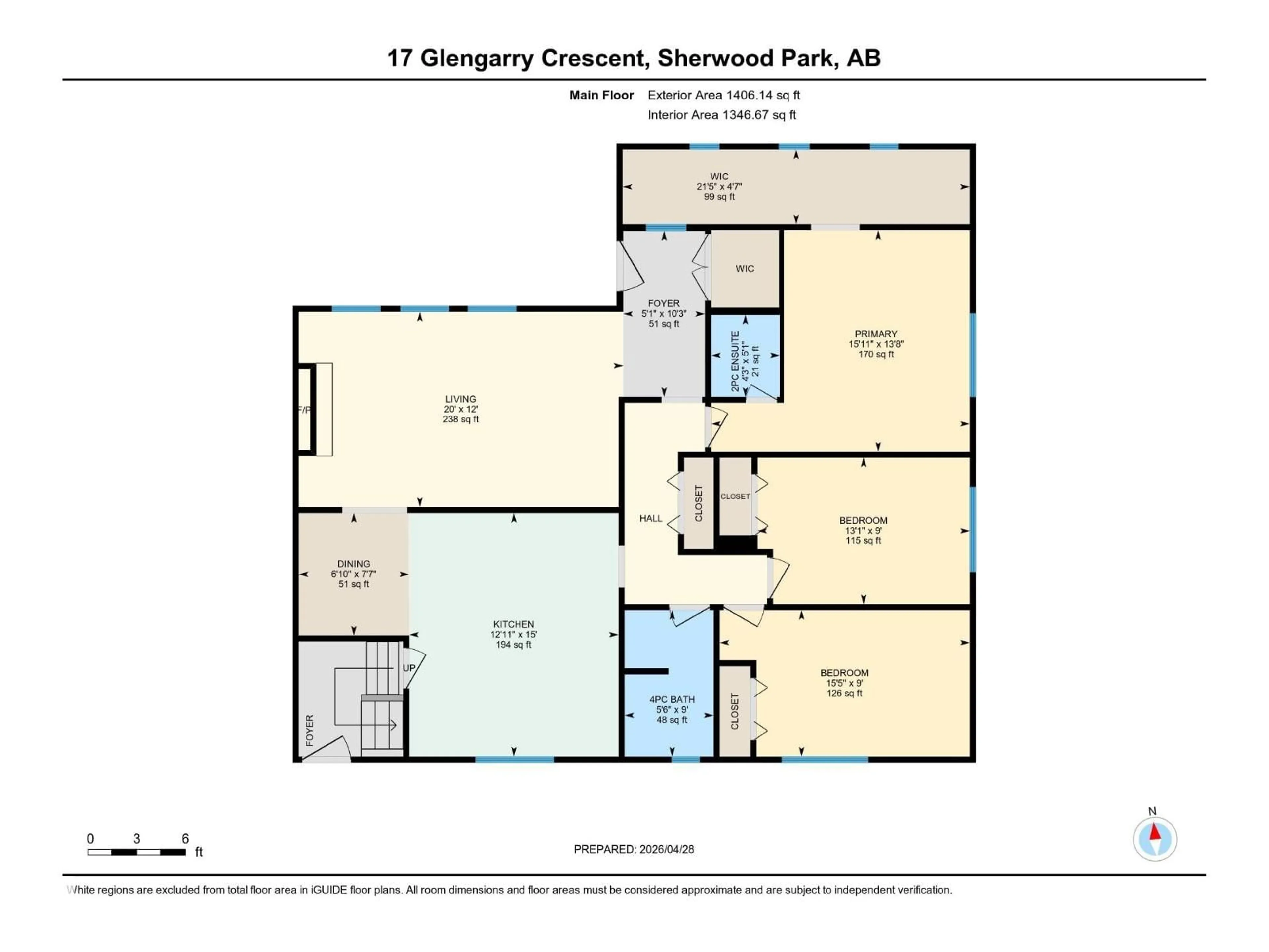 Floor plan for 17 GLENGARRY CR, Sherwood Park Alberta T8A3A1