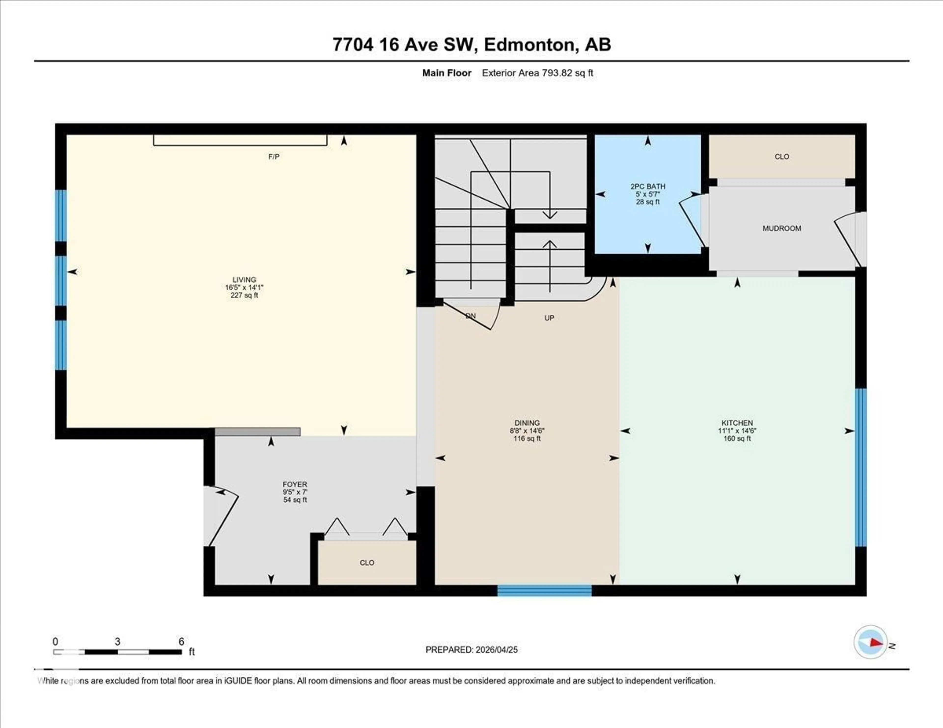 Floor plan for 7704 16 AV, Edmonton Alberta T6X1M2