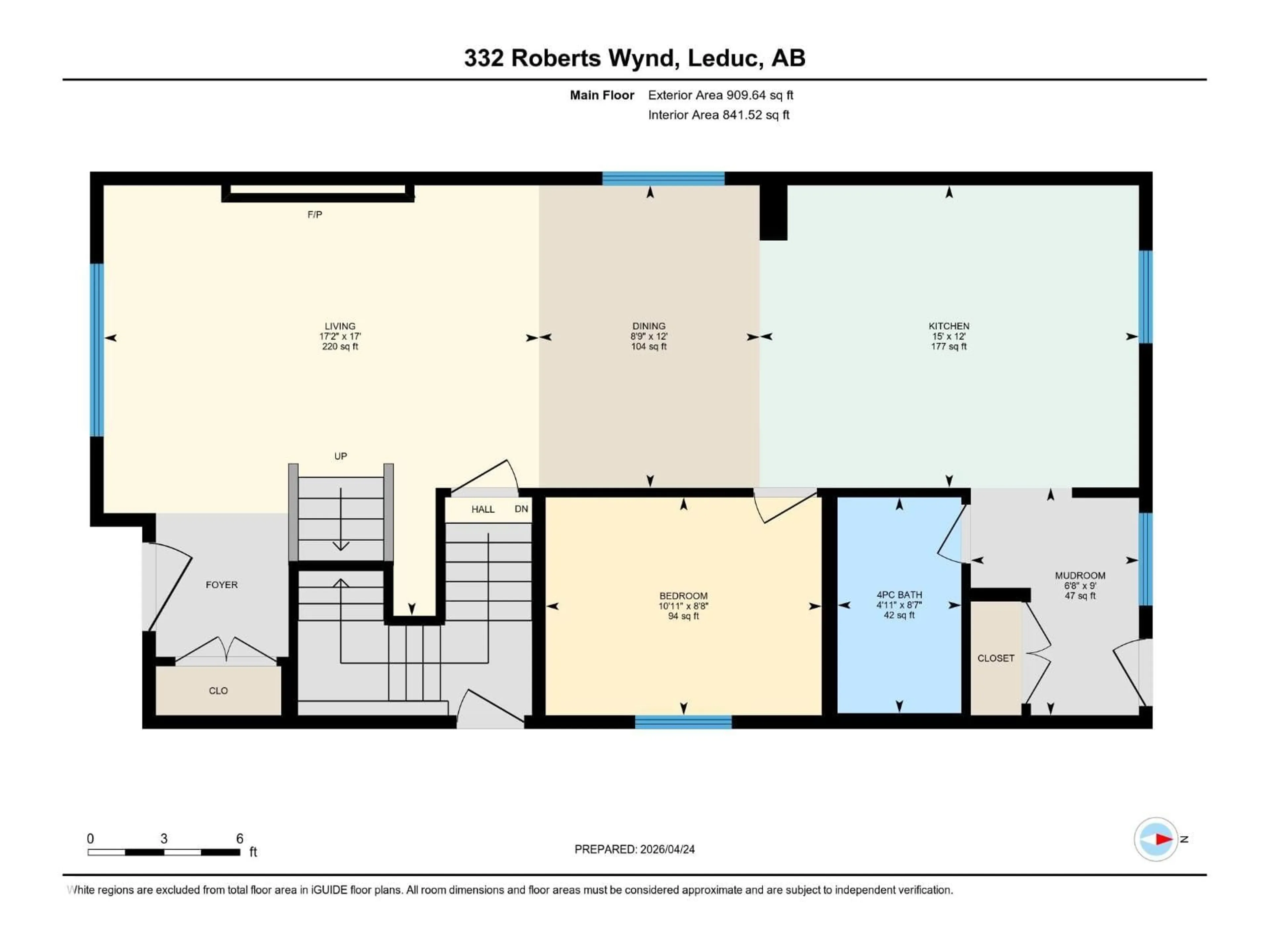 Floor plan for 332 ROBERTS WD, Leduc Alberta T9E1P9