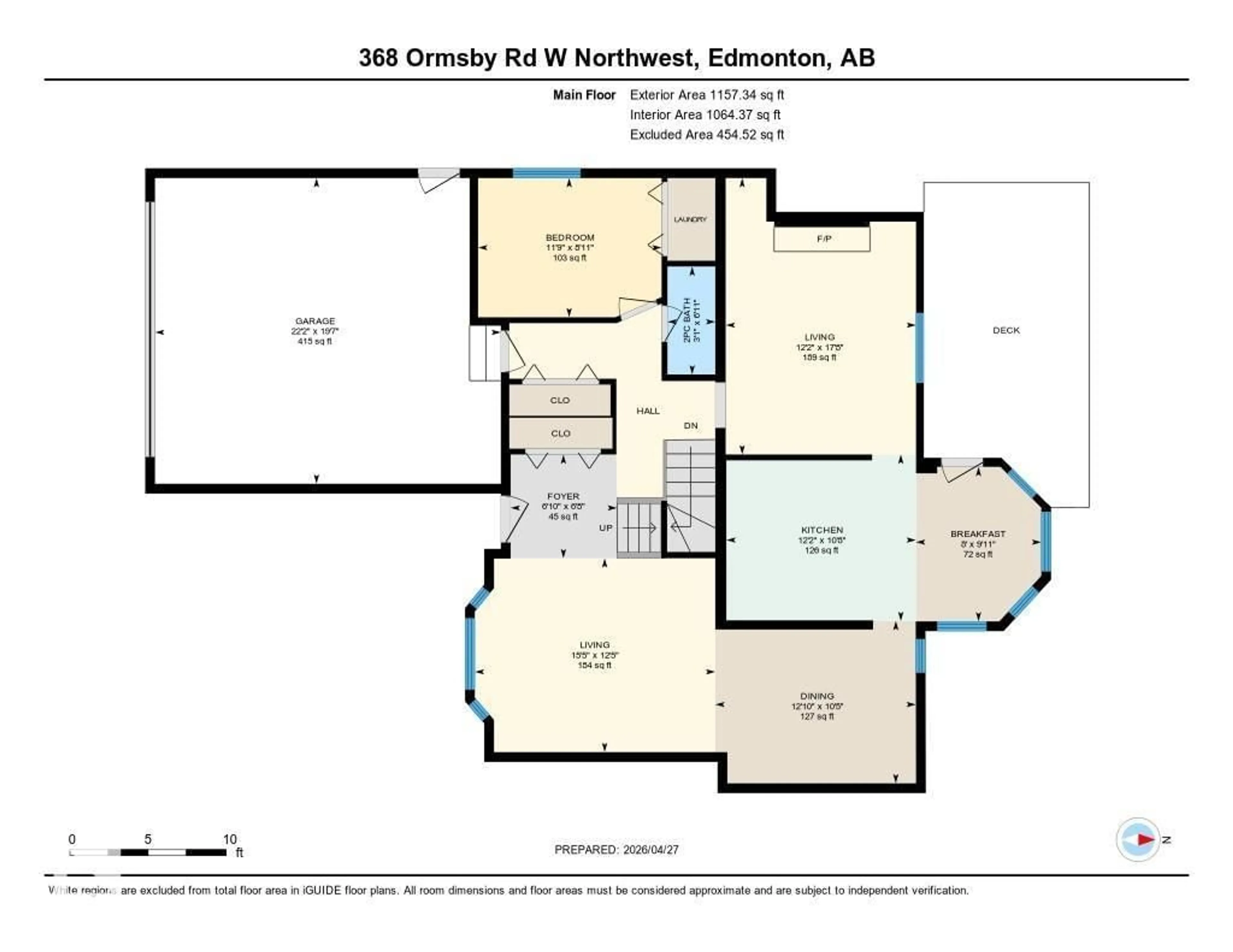 Floor plan for 368 ORMSBY RD, Edmonton Alberta T5T4X2