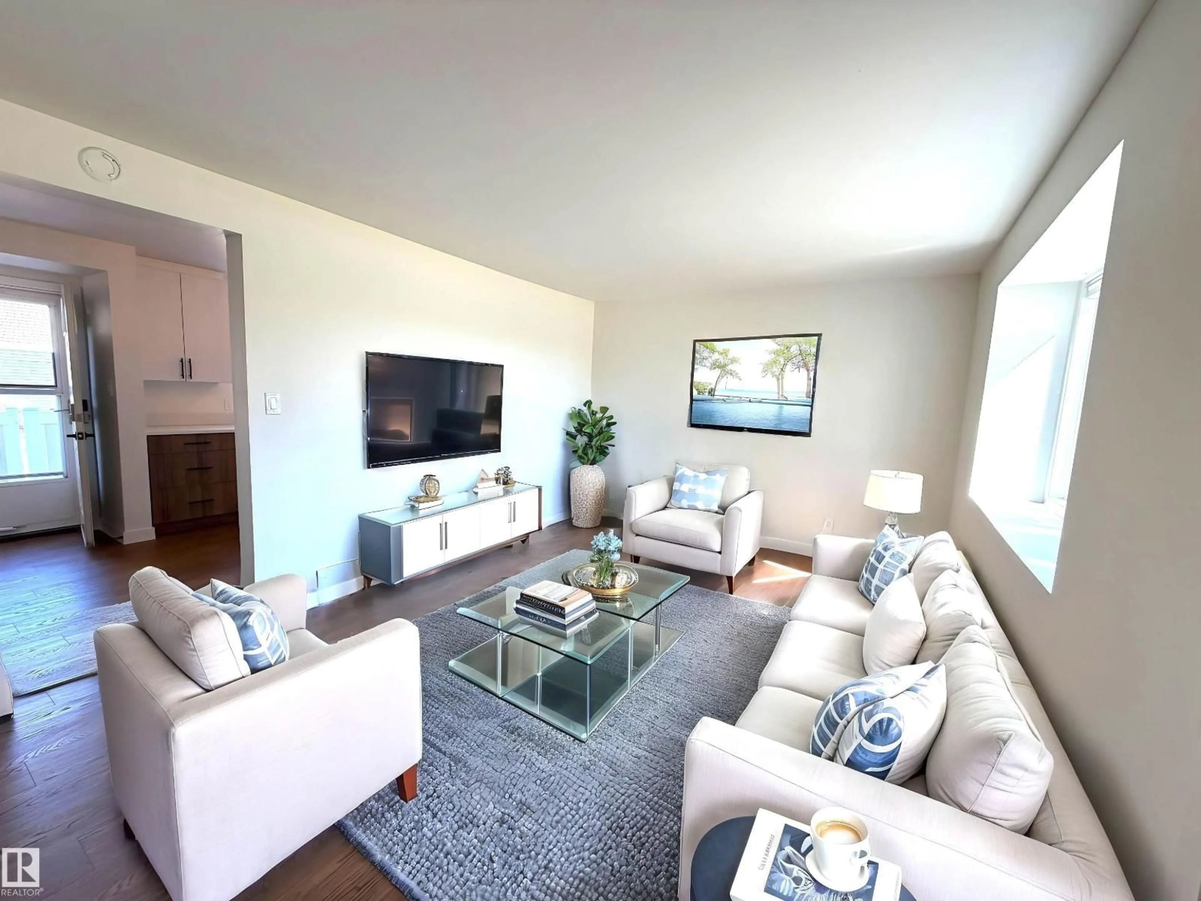 Living room with furniture, unknown for 404 HERMITAGE RD, Edmonton Alberta T5A3K9