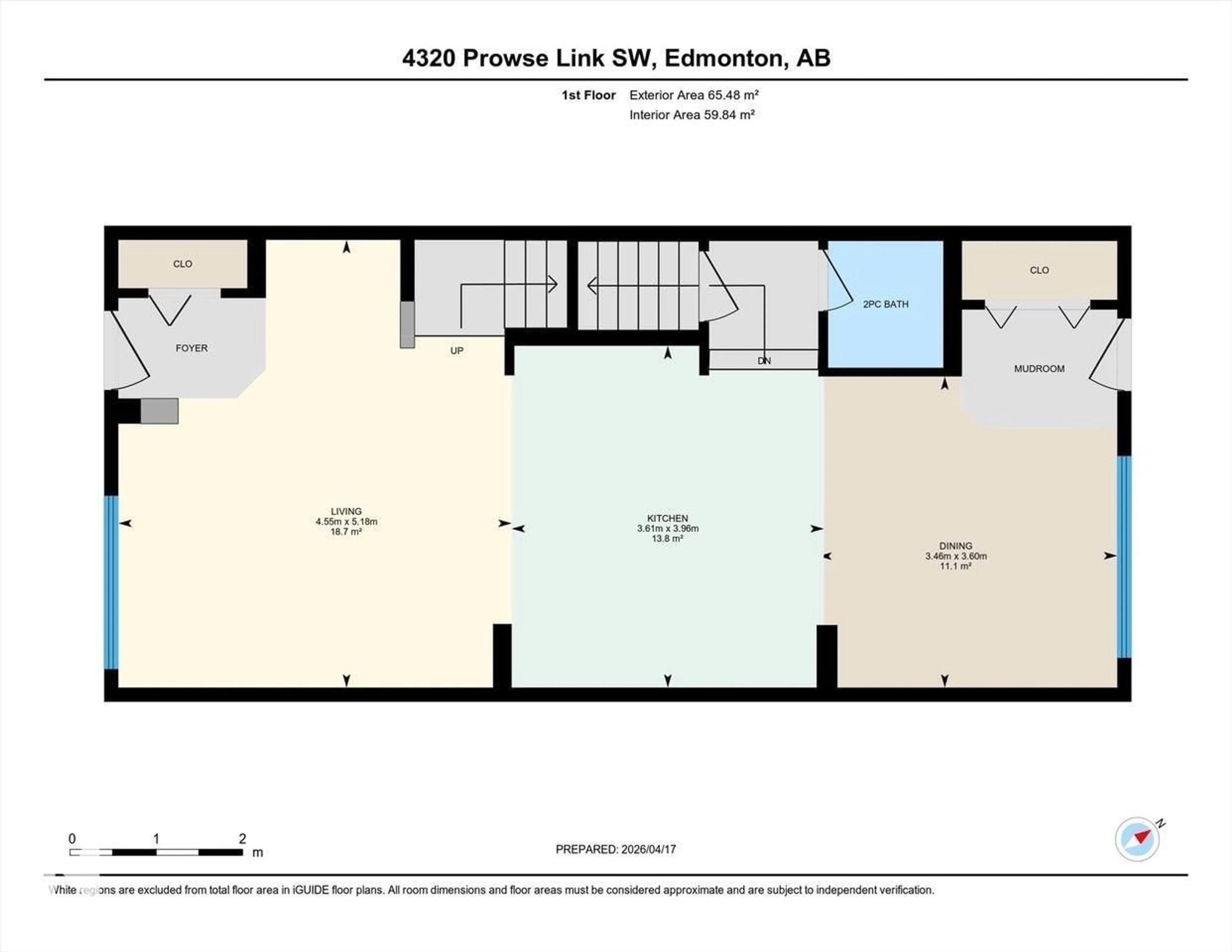 Floor plan for LI SW - 4320 PROWSE LINK, Edmonton Alberta T6W3A7