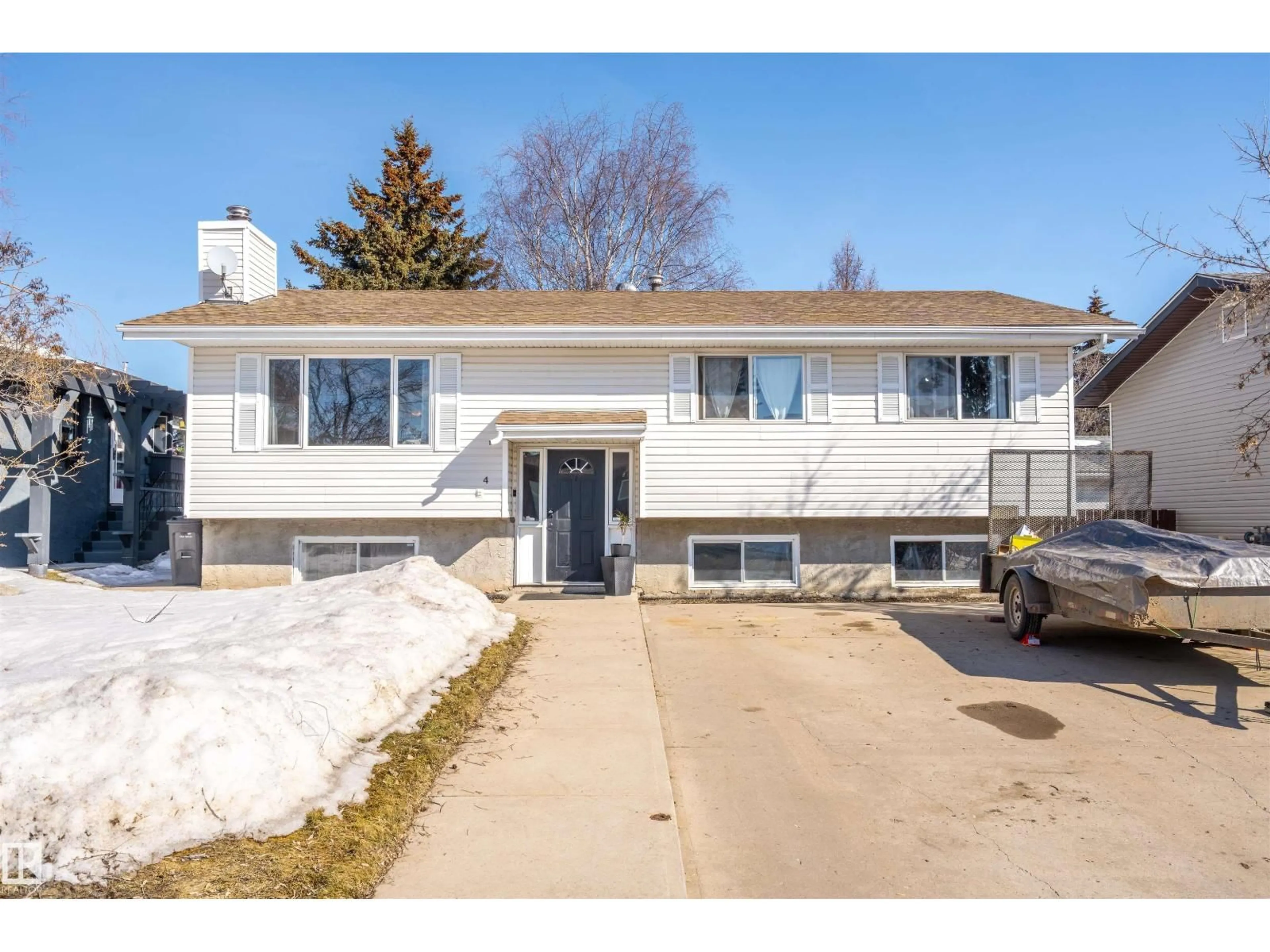 Home with vinyl exterior material, street for 4 BRUYER CR, Cold Lake Alberta T9M1E2