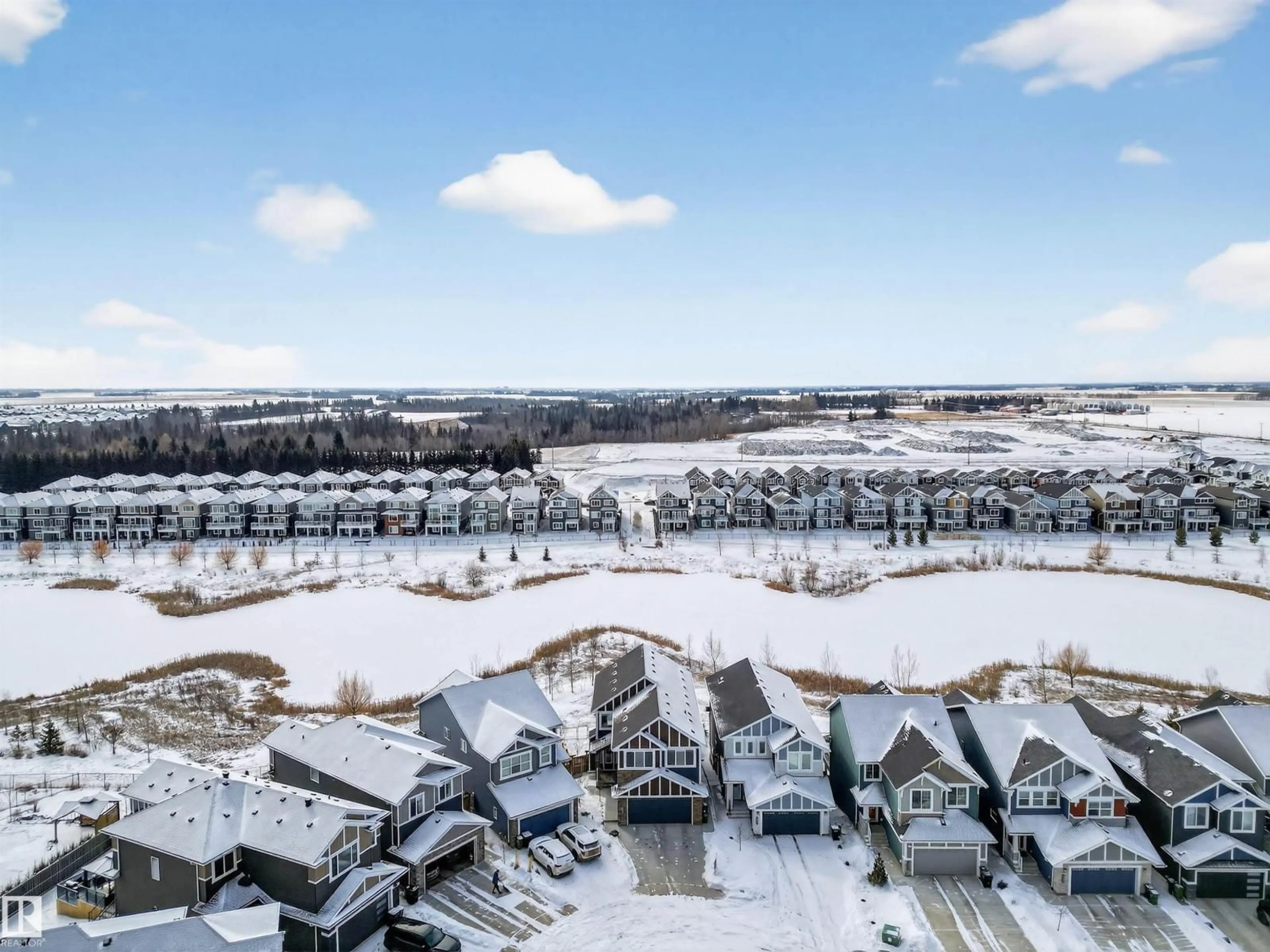 A pic from outside/outdoor area/front of a property/back of a property/a pic from drone, unknown for SW - 16615 32 AV, Edmonton Alberta T6W4R2