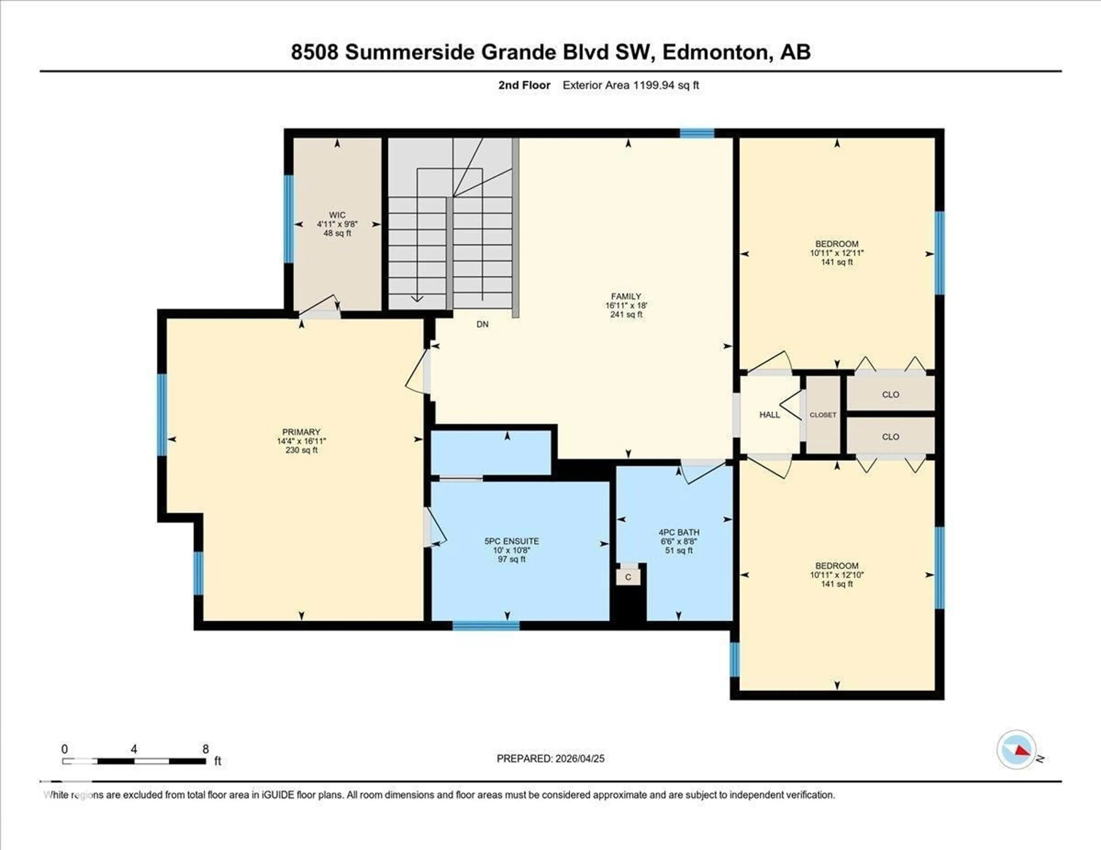 Floor plan for 8508 SUMMERSIDE GRANDE BV, Edmonton Alberta T6X0J1