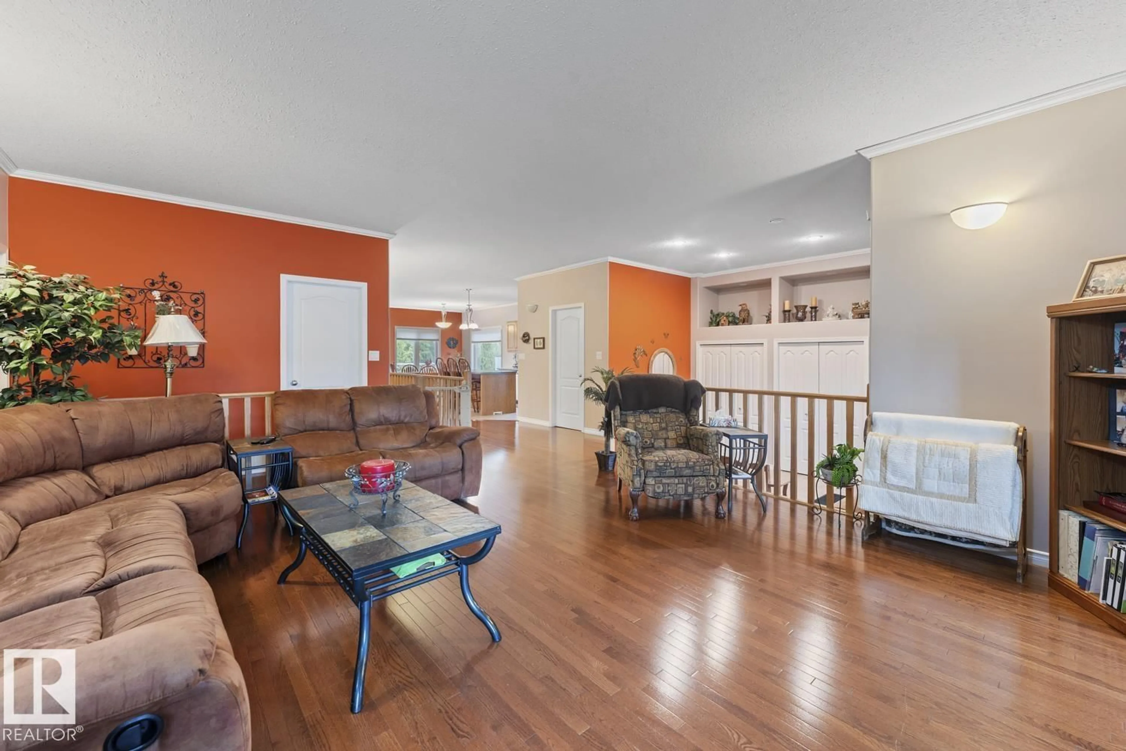 Living room with furniture, wood/laminate floor for 609 26 STREET ST, Cold Lake Alberta T9M1M6