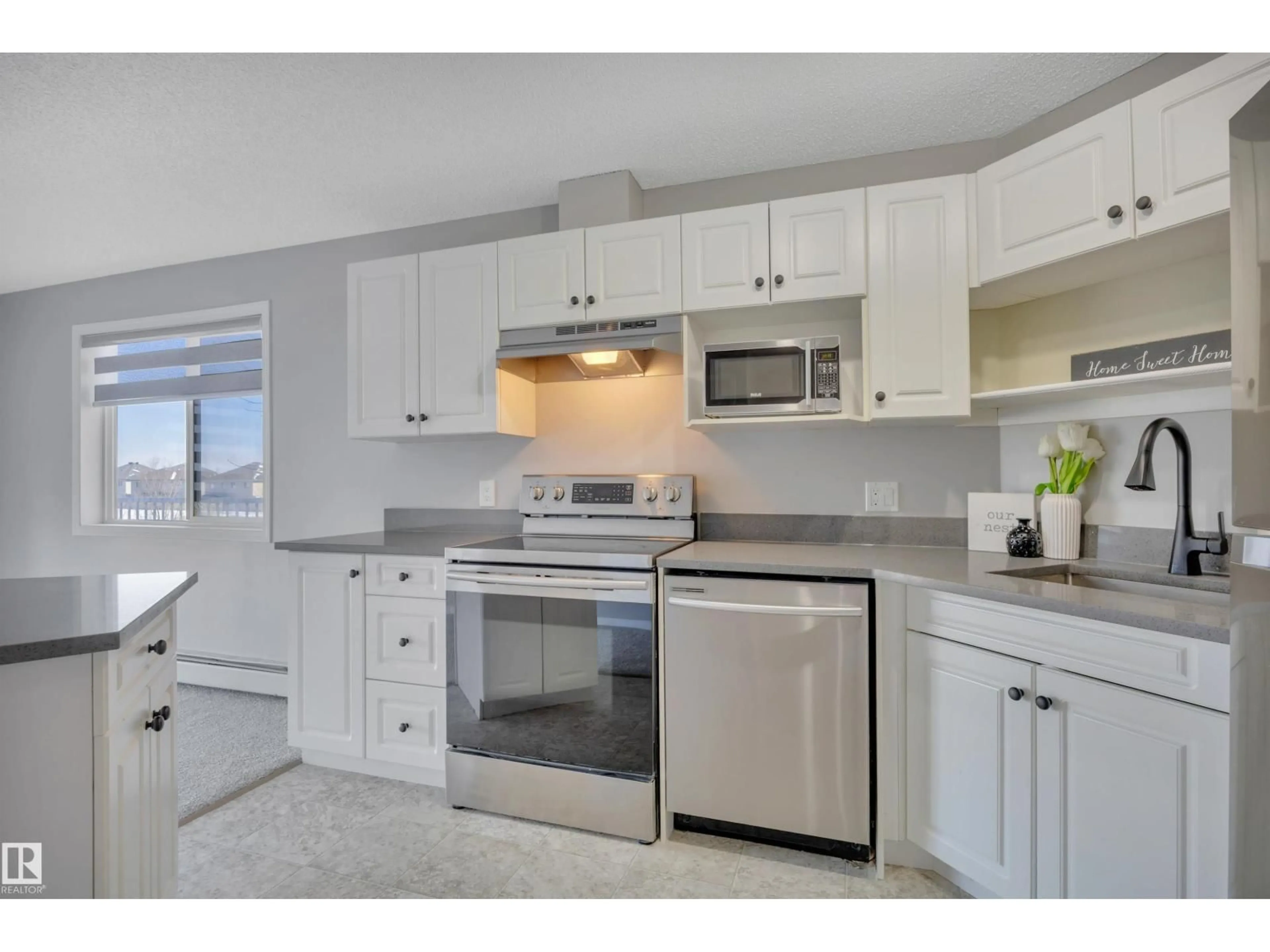Standard kitchen, ceramic/tile floor for #326 - 3425 19 ST, Edmonton Alberta T6T2B5