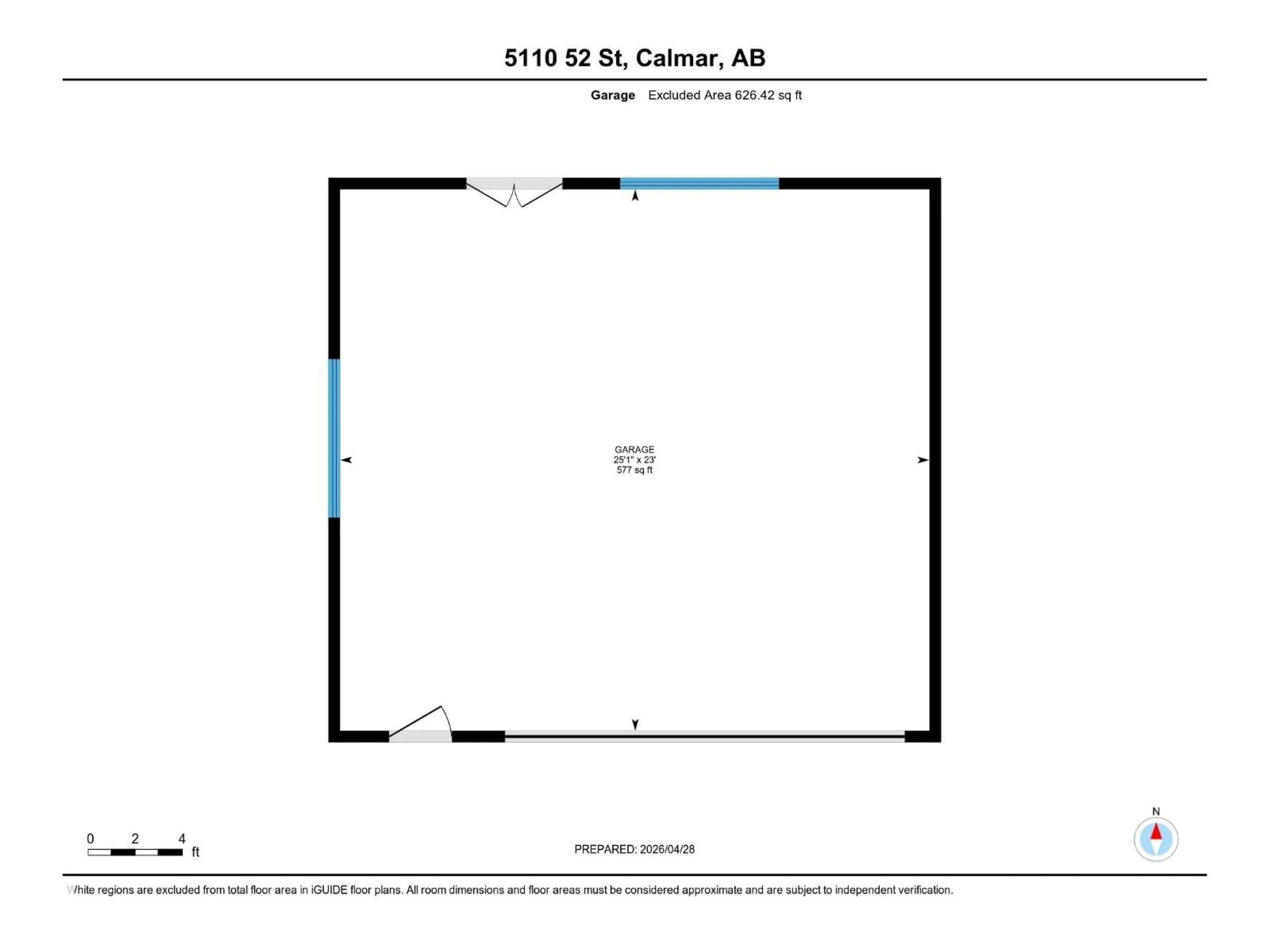 Floor plan for 5110 AND 5106 52ND STREET, Calmar Alberta T0C0V0