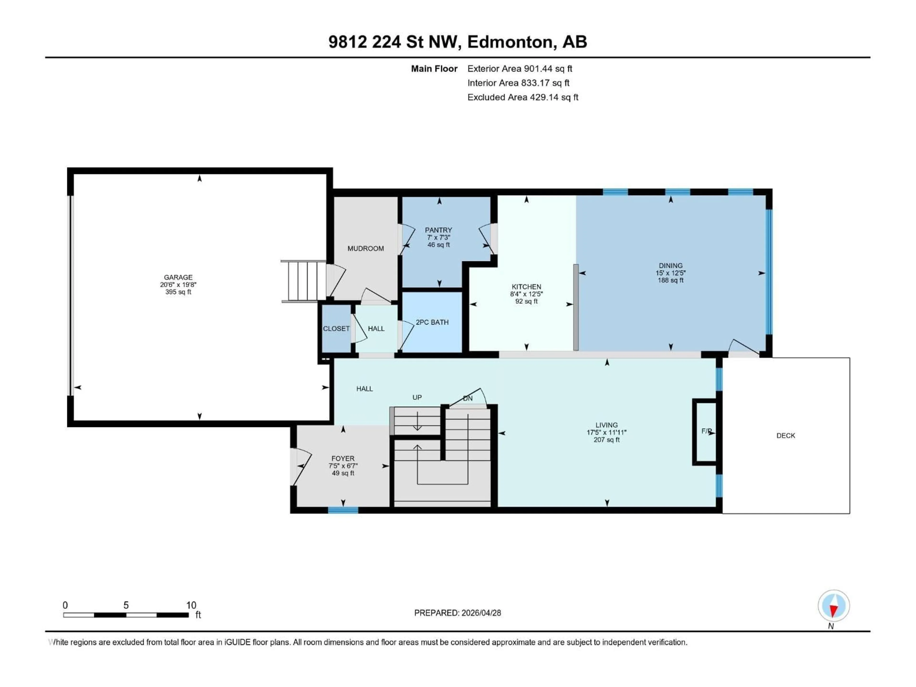 Floor plan for NW - 9812 224 ST, Edmonton Alberta T5T7B8