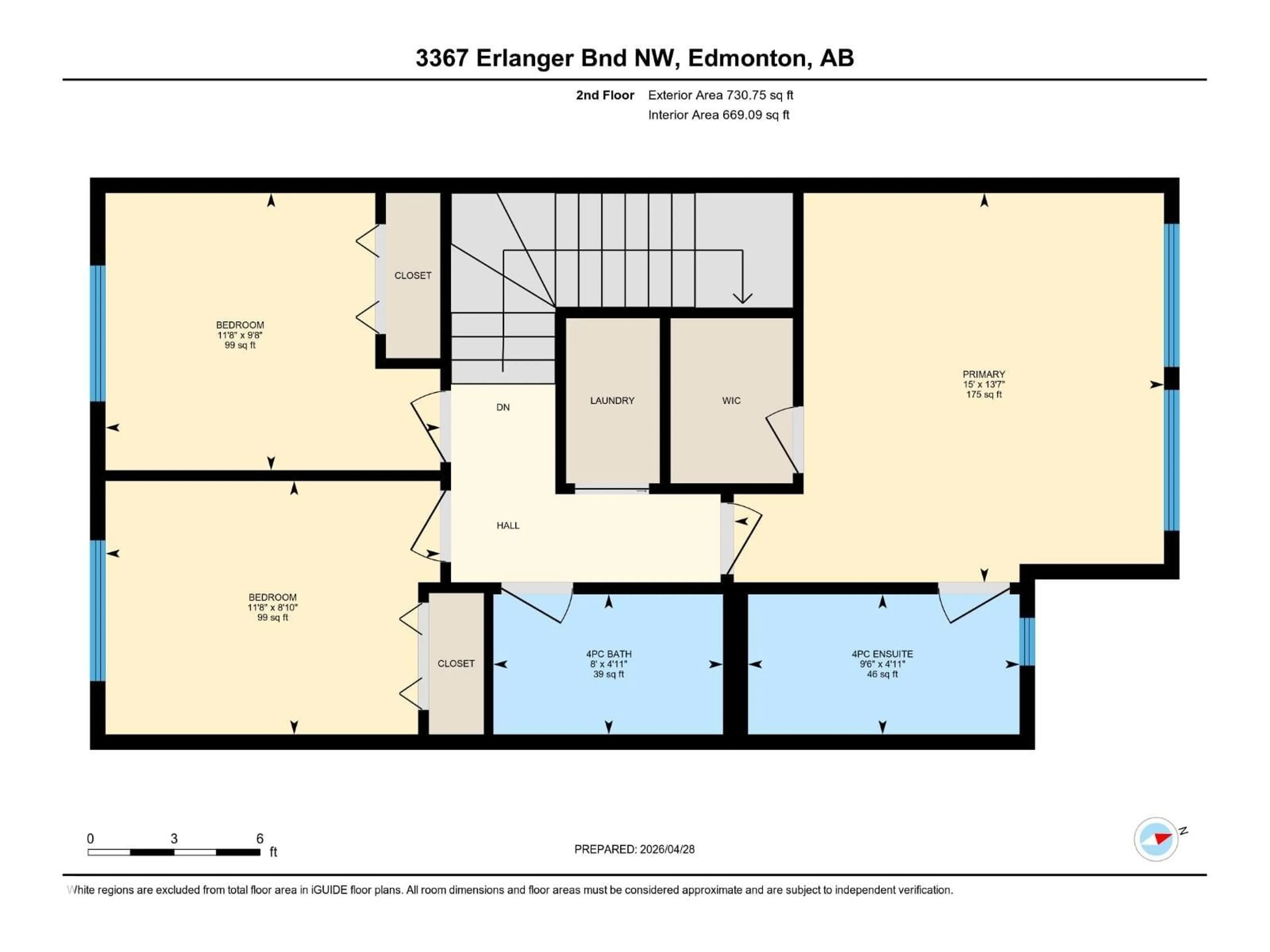Floor plan for 3367 ERLANGER BN, Edmonton Alberta T6M3A6