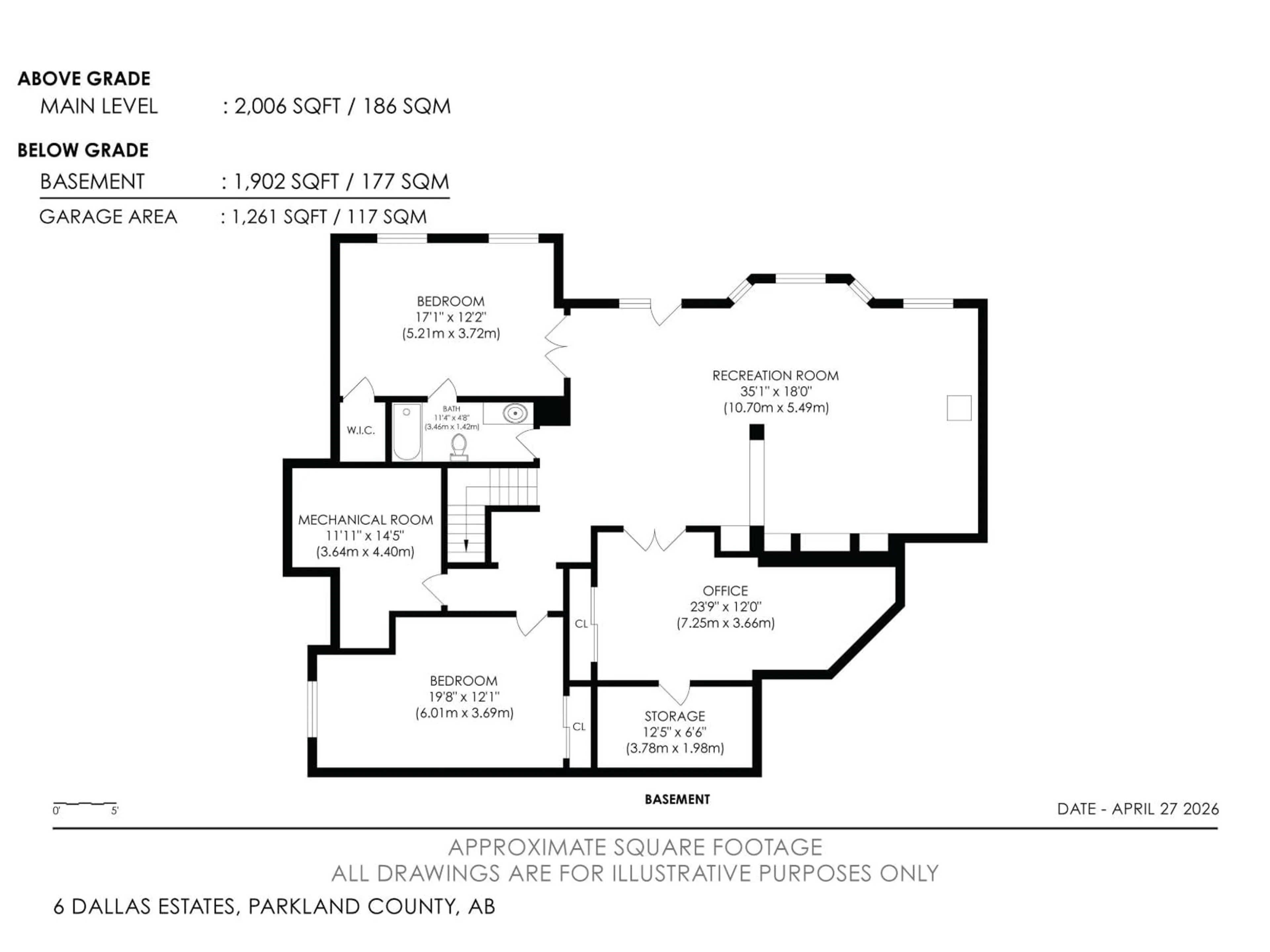 Floor plan for 6 - 54030 RGE ROAD 275, Rural Parkland County Alberta T7X3V4