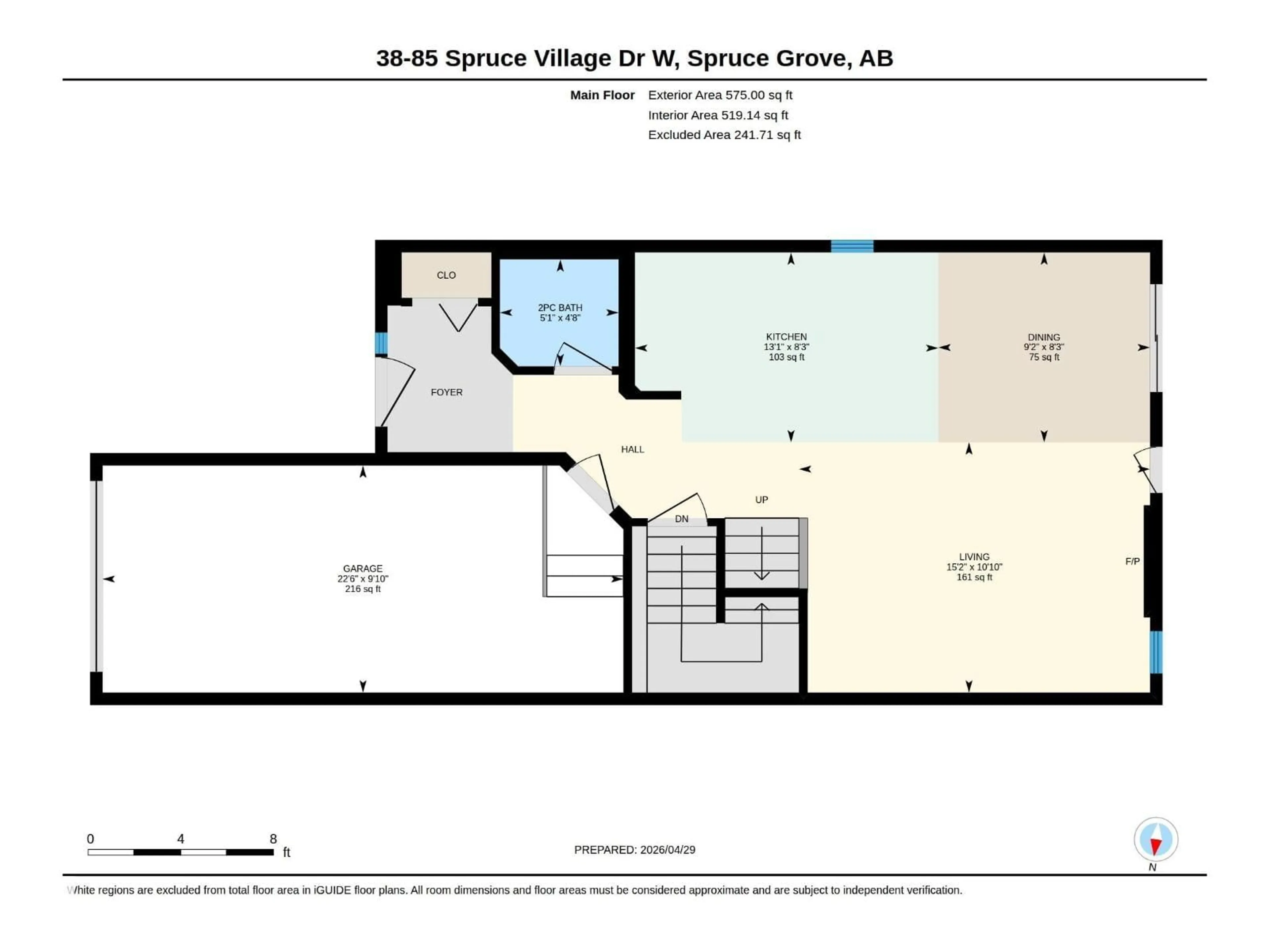 Floor plan for 38 85 SPRUCE VILLAGE DR, Spruce Grove Alberta T7X0L2