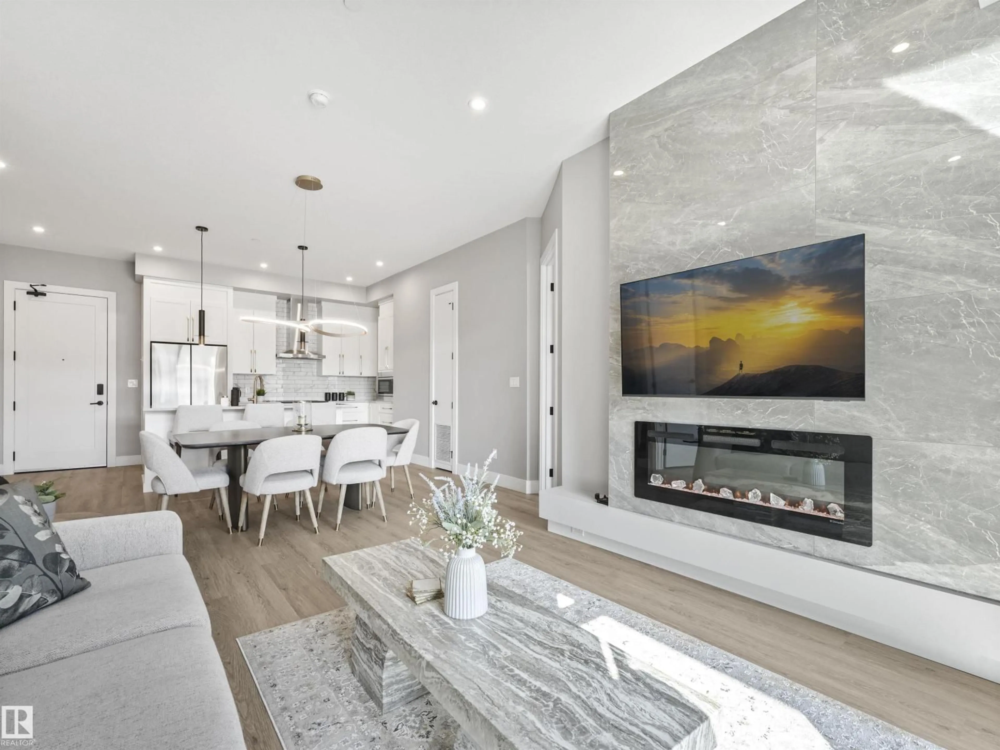 Open concept kitchen, unknown for #101 - 7471 MAY CM, Edmonton Alberta T6R0X5