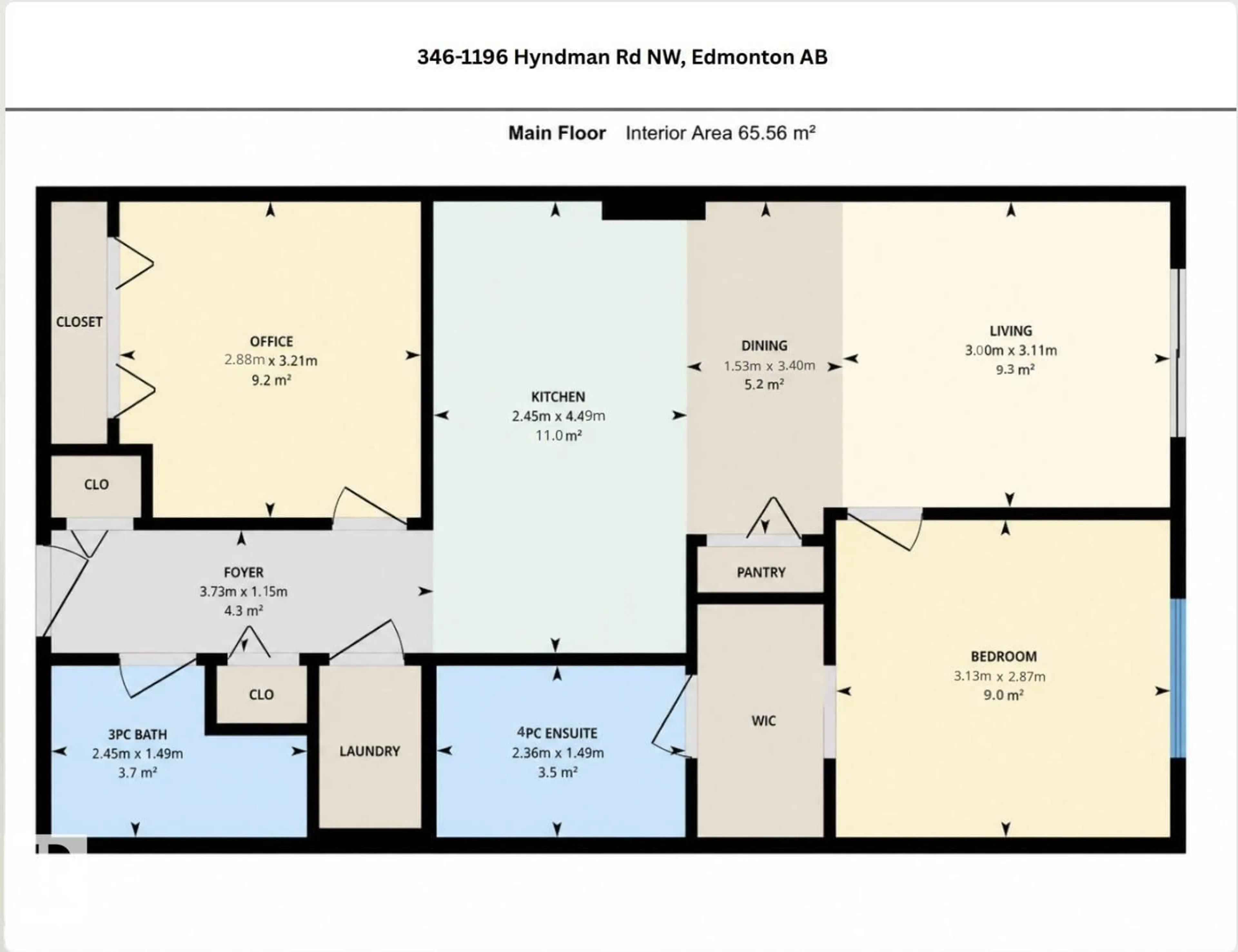 Floor plan for #346 - 1196 HYNDMAN RD, Edmonton Alberta T5A0X8