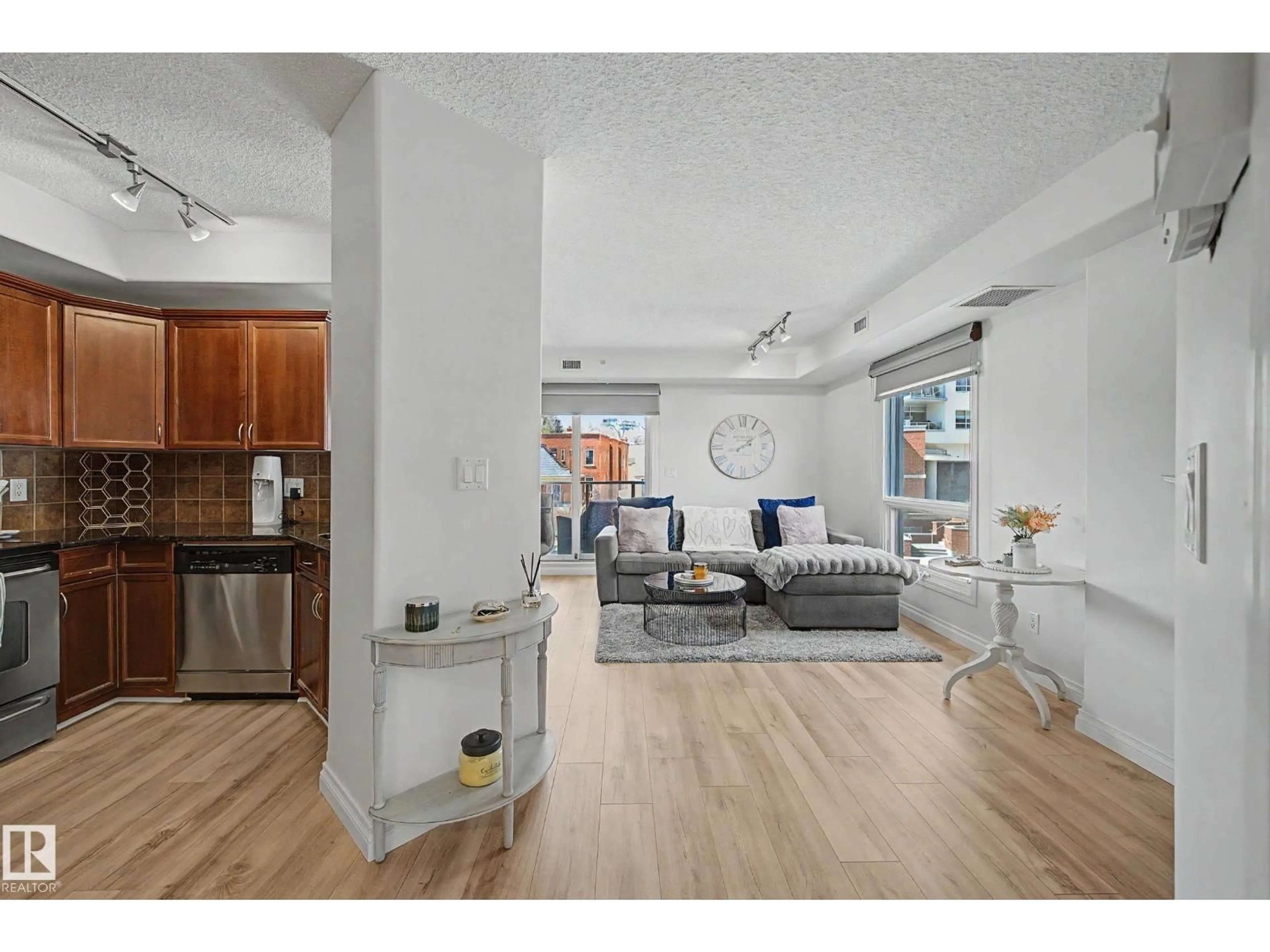 Open concept kitchen, unknown for 307 - 9707 106 ST NW, Edmonton Alberta T5K0B7