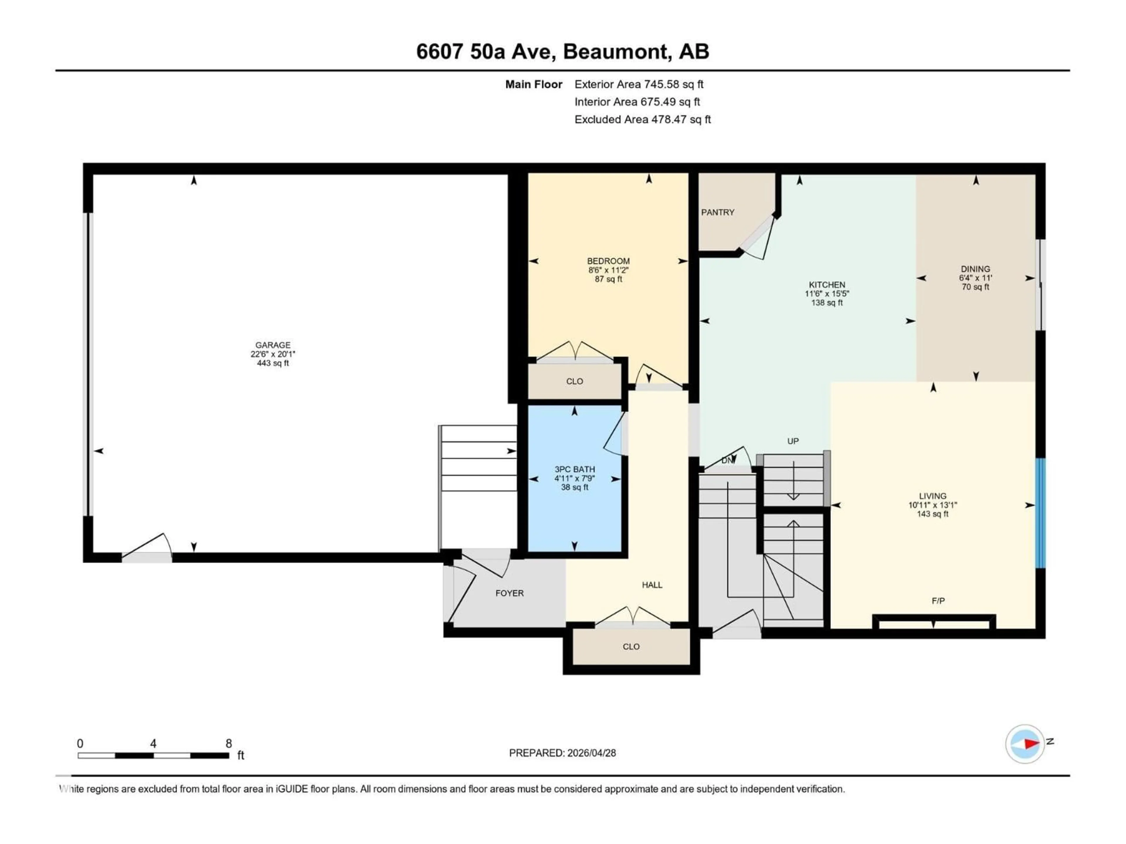 Floor plan for 6607 50A AV, Beaumont Alberta T4X3A8