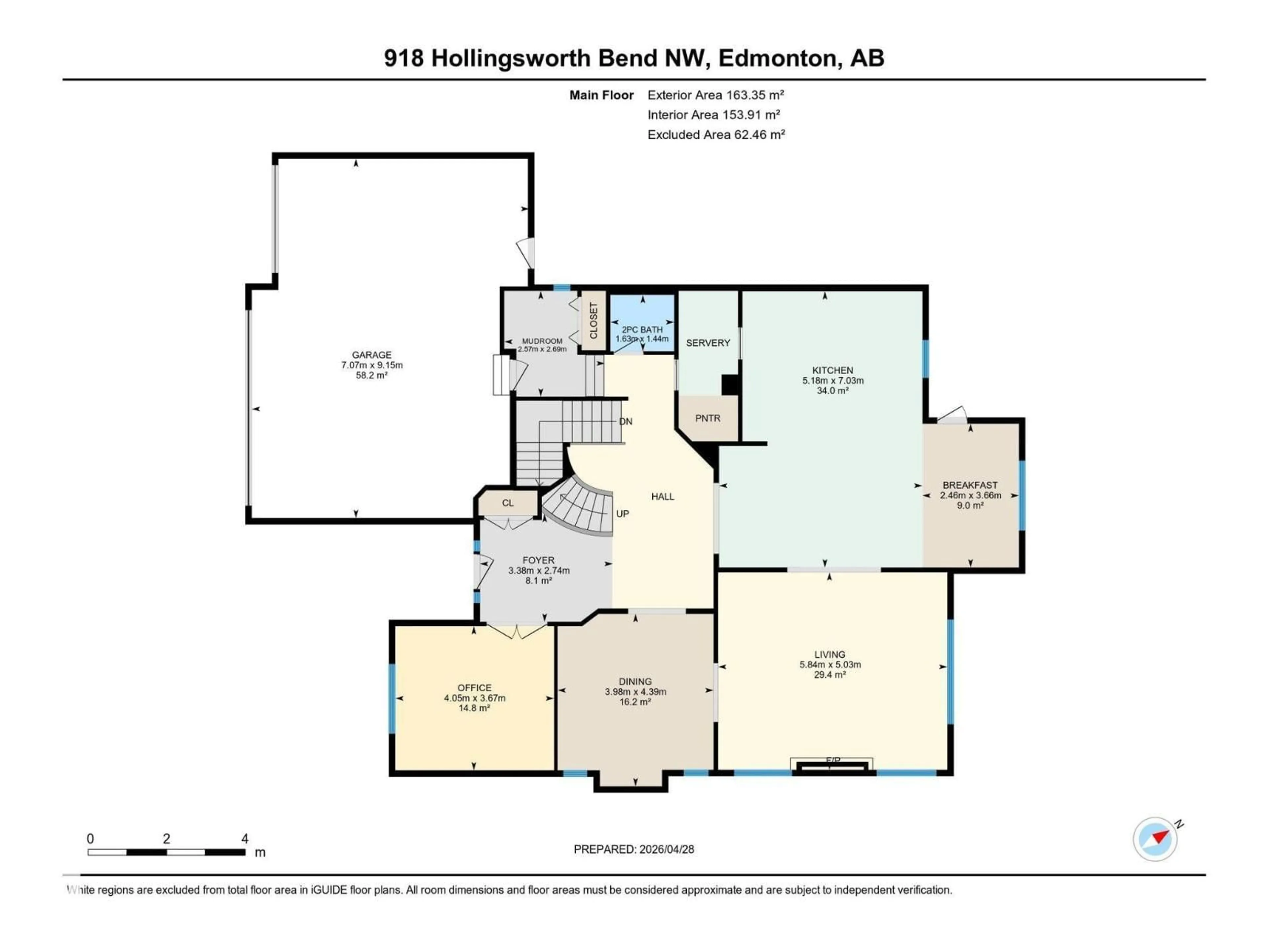 Floor plan for NW - 918 HOLLINGSWORTH BN, Edmonton Alberta T6R3L3