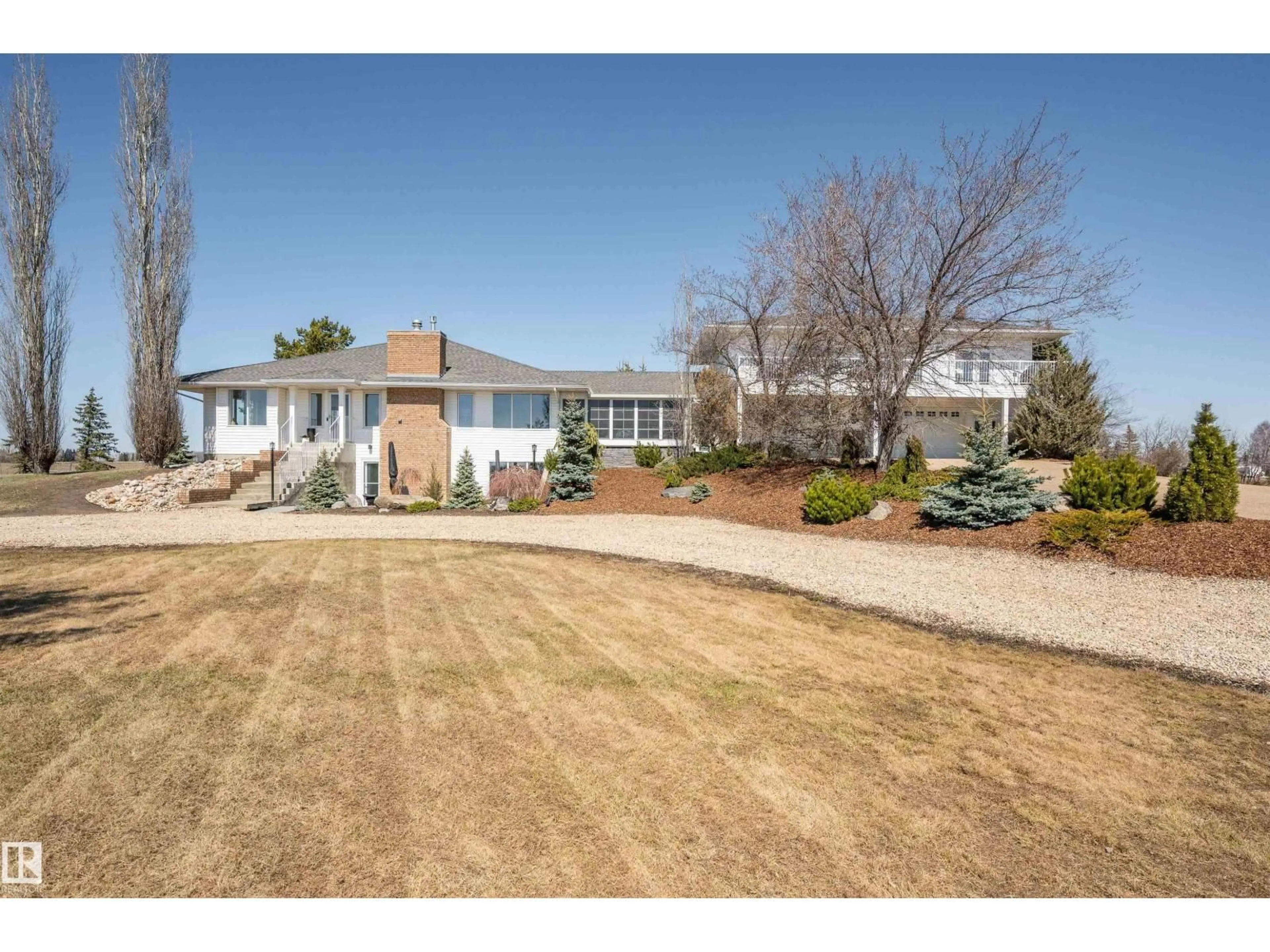 A pic from outside/outdoor area/front of a property/back of a property/a pic from drone, street for 54522 RGE ROAD 255, Rural Sturgeon County Alberta T8T0V1