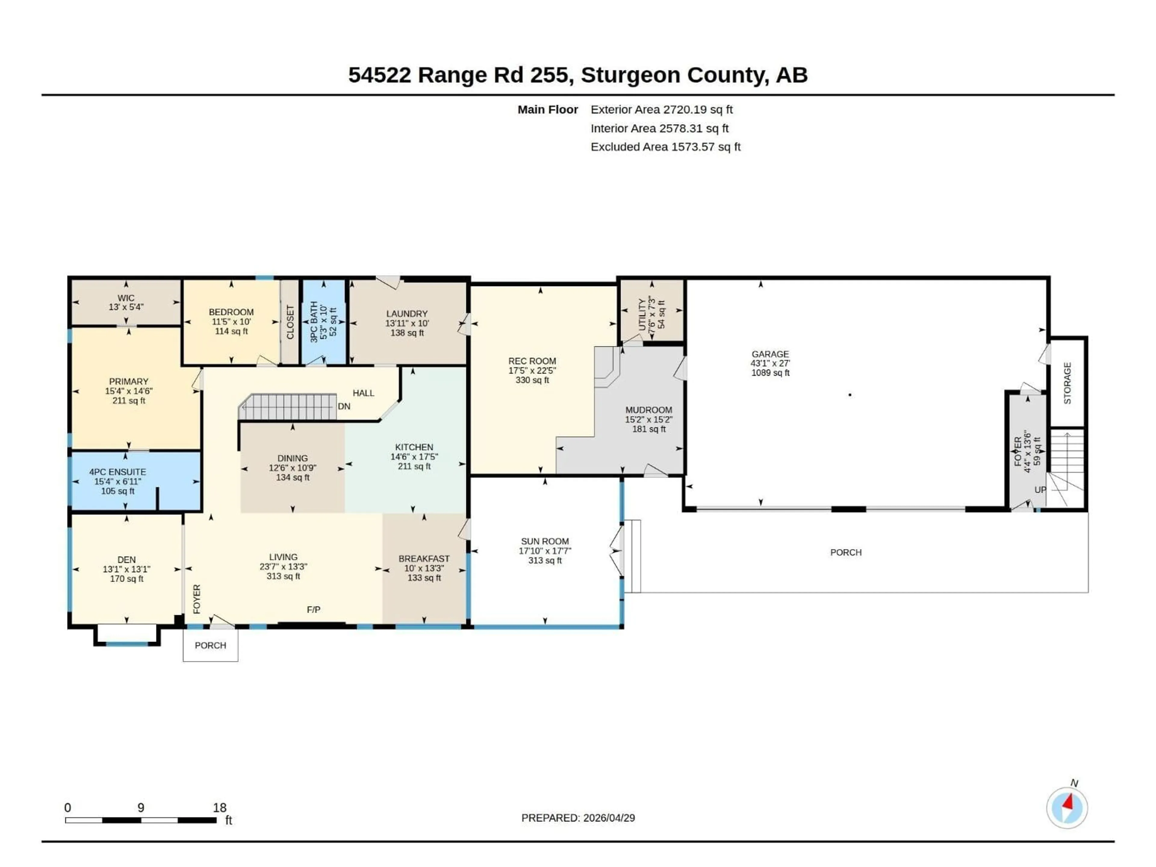 Floor plan for 54522 RGE ROAD 255, Rural Sturgeon County Alberta T8T0V1