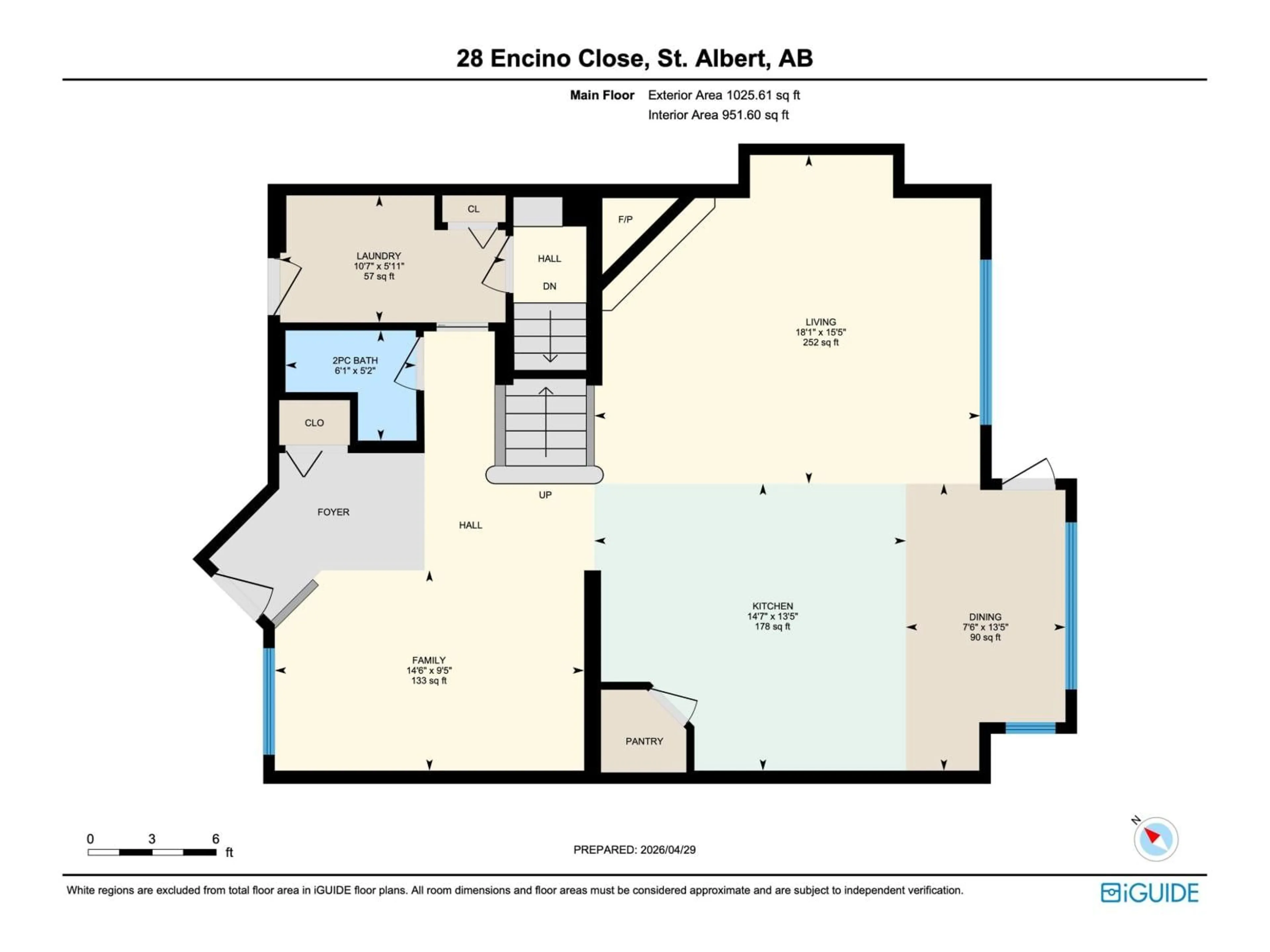 Floor plan for 28 ENCINO CL, St. Albert Alberta T8N7B5