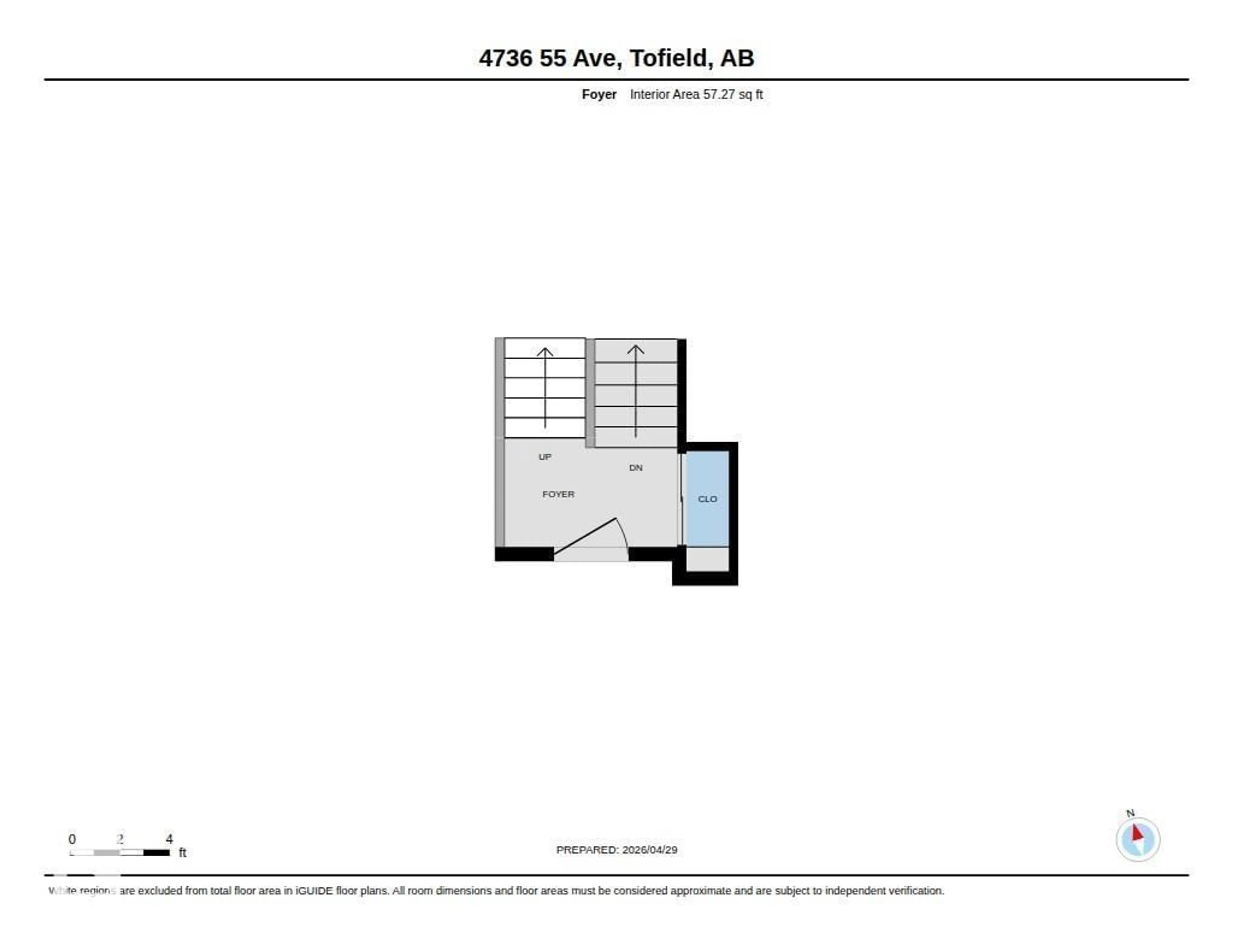 Floor plan for 4736 55 AV, Tofield Alberta T0B4J0