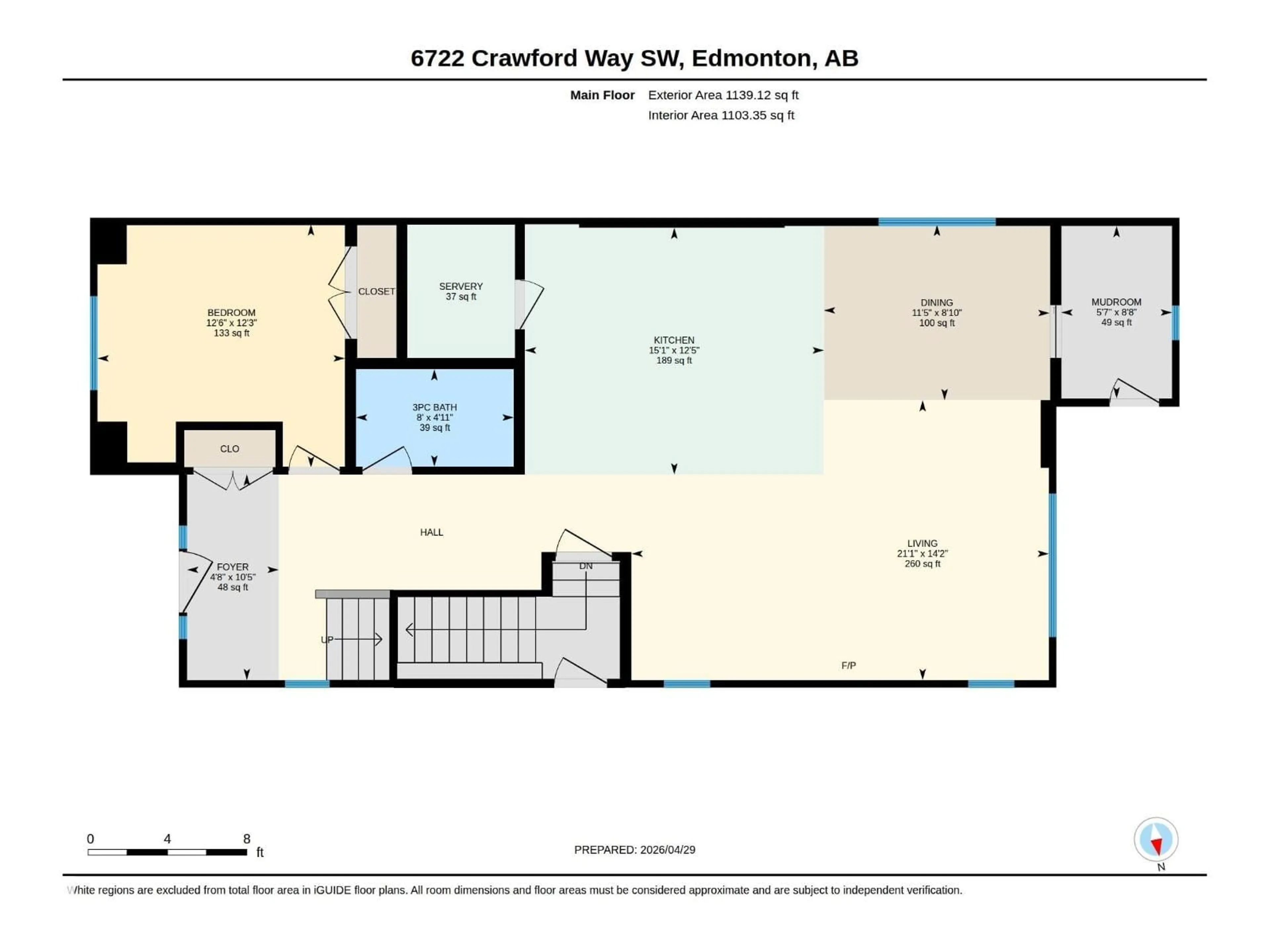 Floor plan for 6722 CRAWFORD WY, Edmonton Alberta T6W4L8