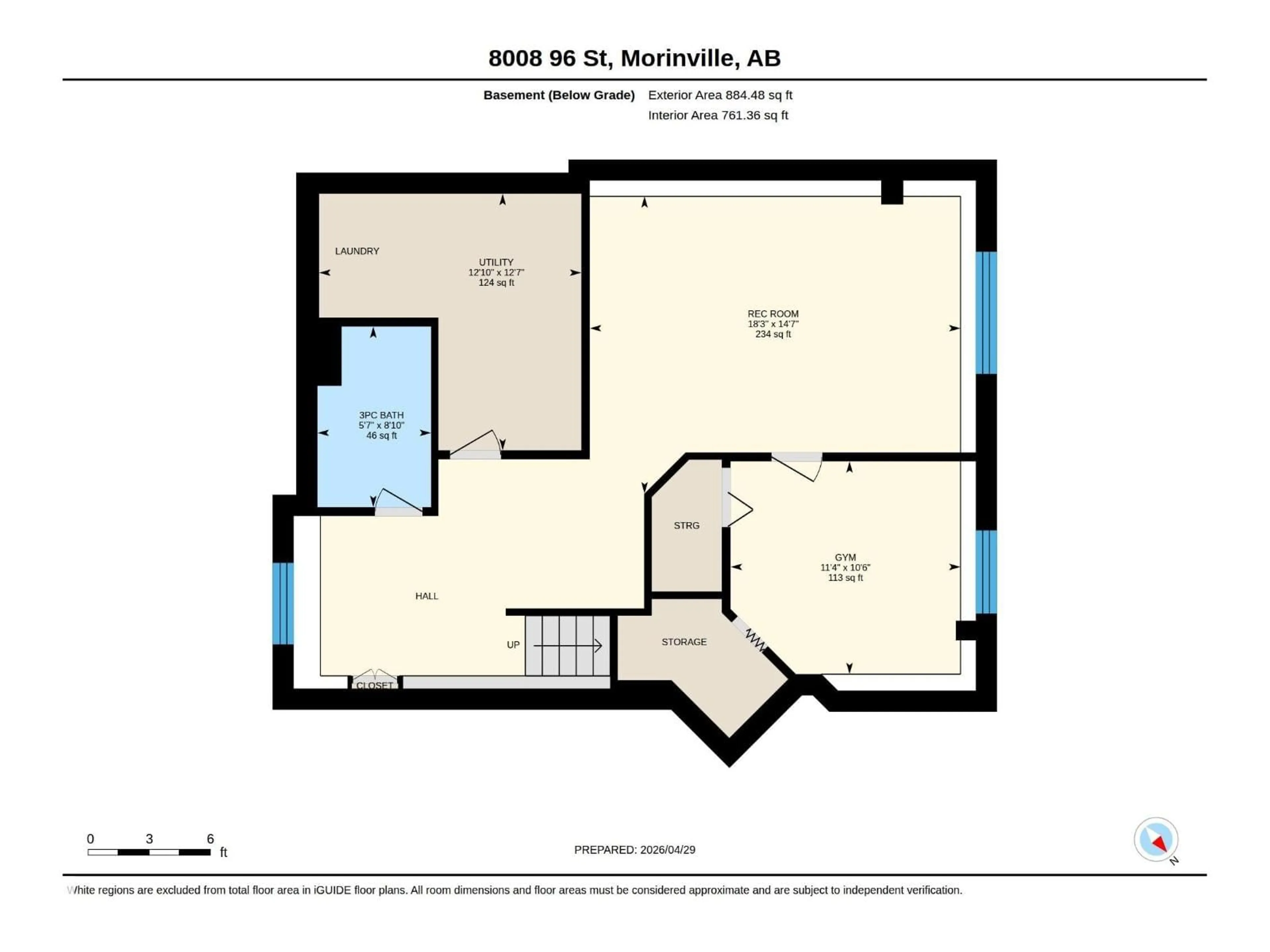 Floor plan for 8008 96 STREET, Morinville Alberta T8R1W1