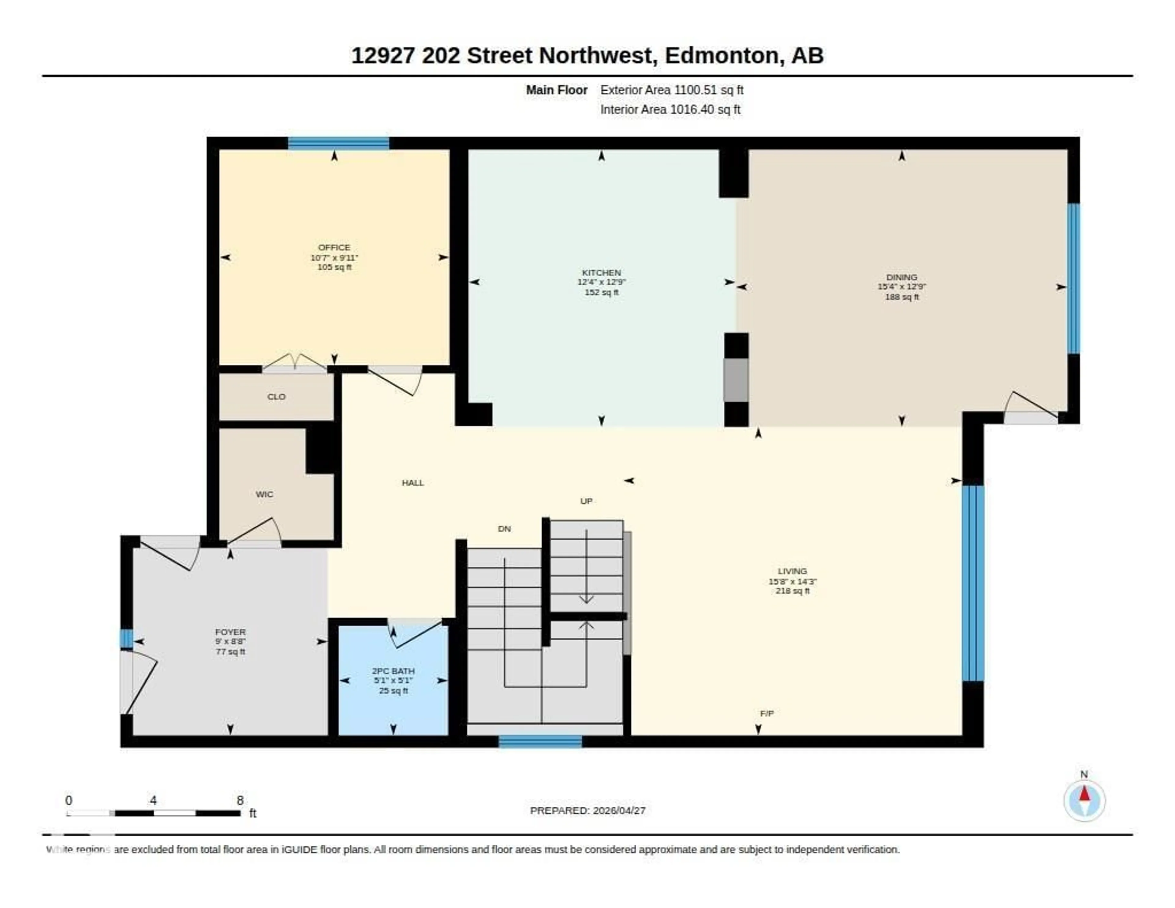 Floor plan for 12927 202 ST, Edmonton Alberta T5S0E3