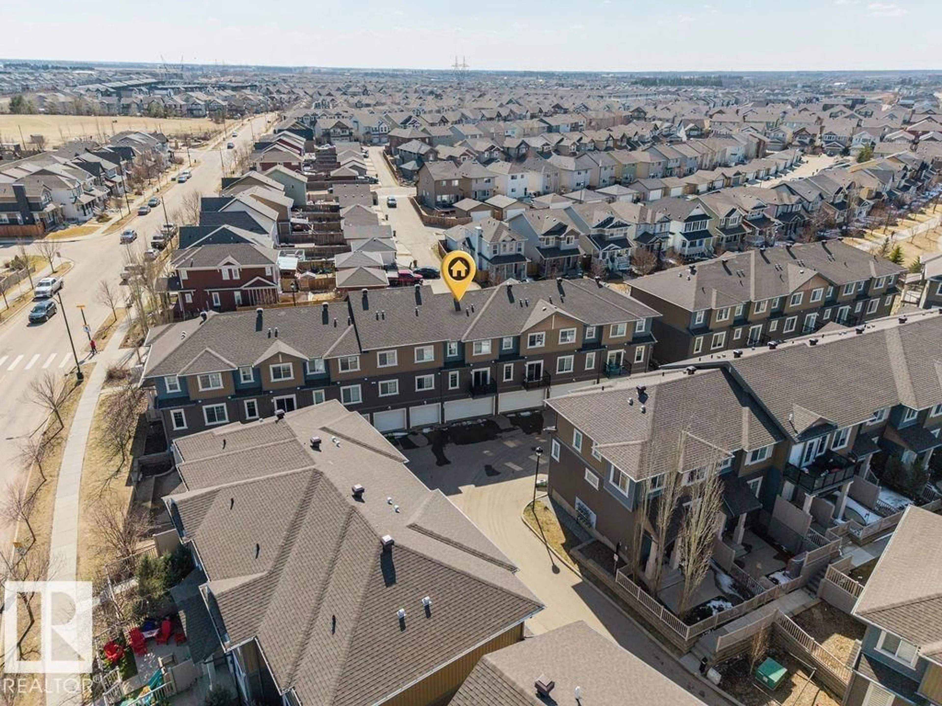 A pic from outside/outdoor area/front of a property/back of a property/a pic from drone, city buildings view from balcony for 19 1030 CHAPPELLE BV, Edmonton Alberta T6W2K7